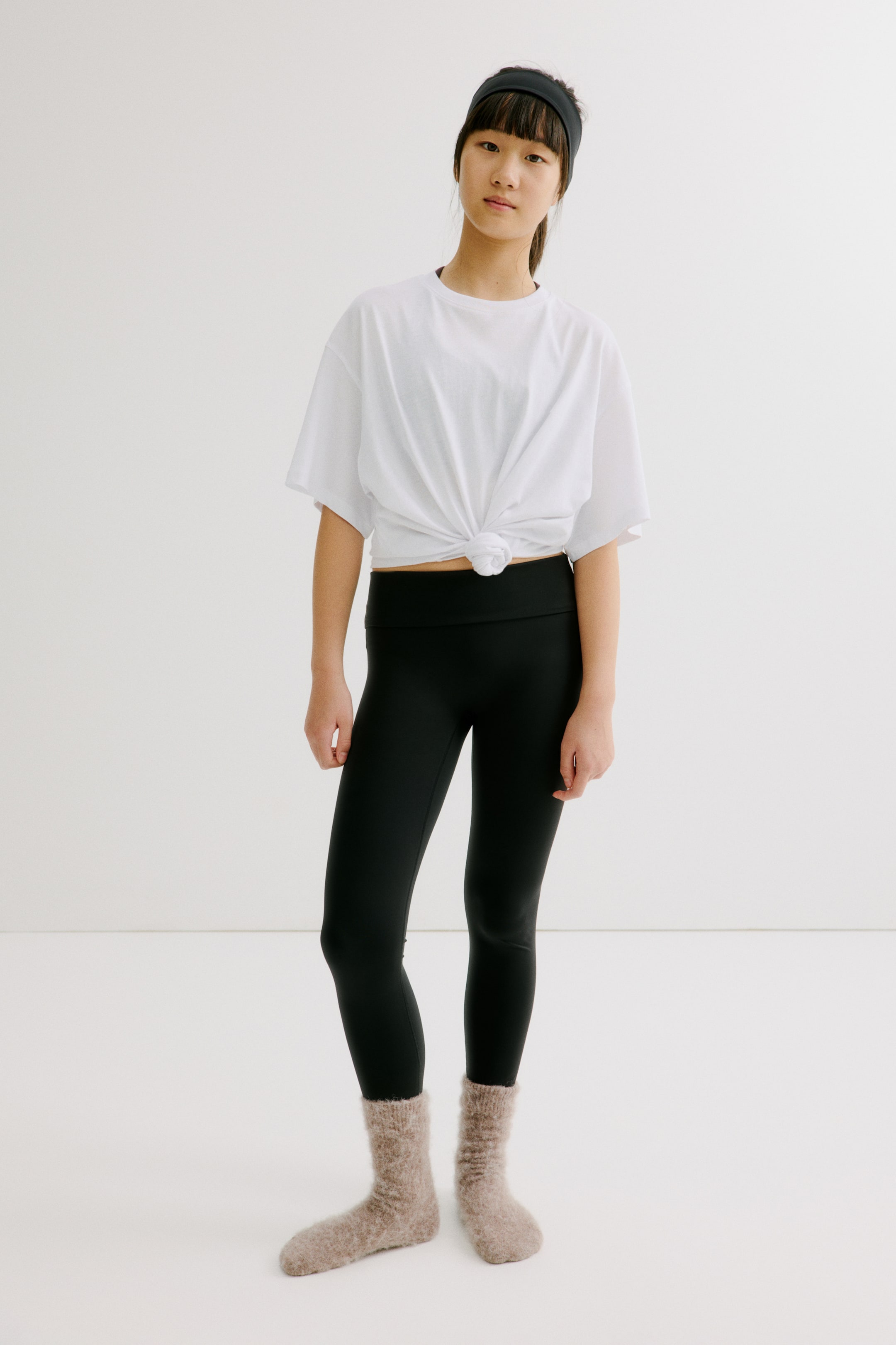 Детские леггинсы H&M Foldover-Waist Yoga Leggings with SoftMove™ — фото 4