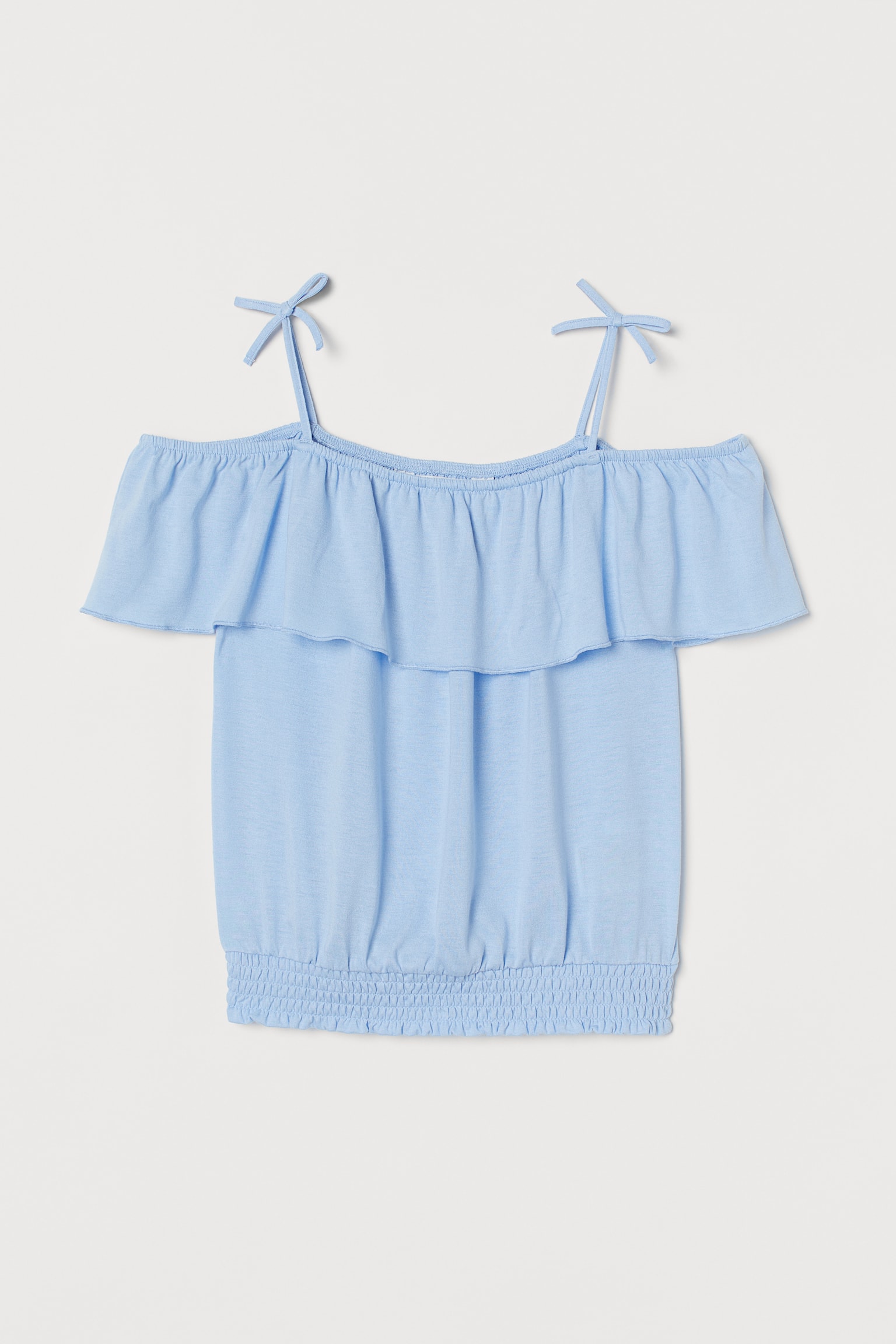 Top épaules dénudées - Bleu clair