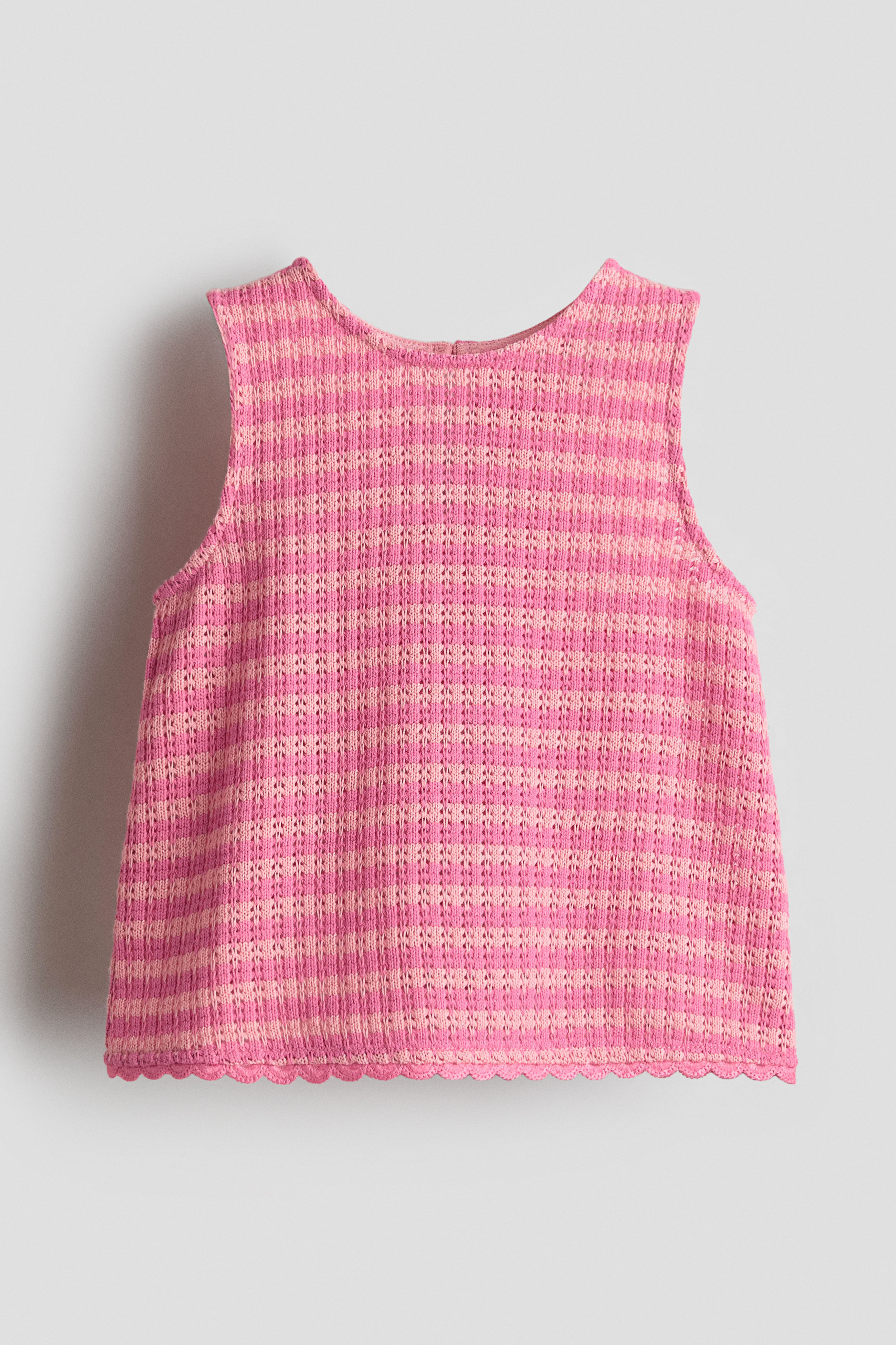 Pointelle-Knit Cotton Top