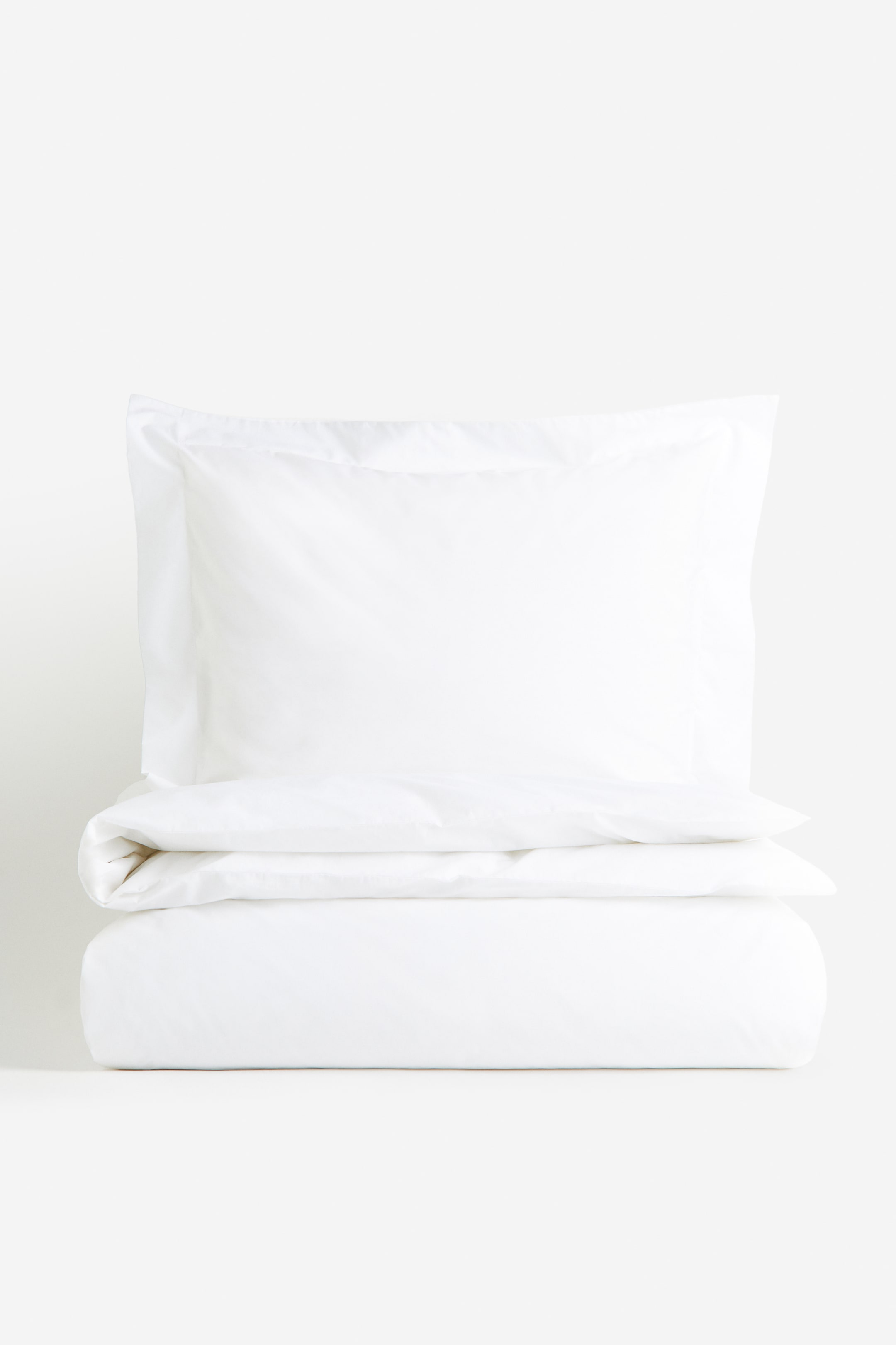 Twin Cotton Percale Duvet Cover Set