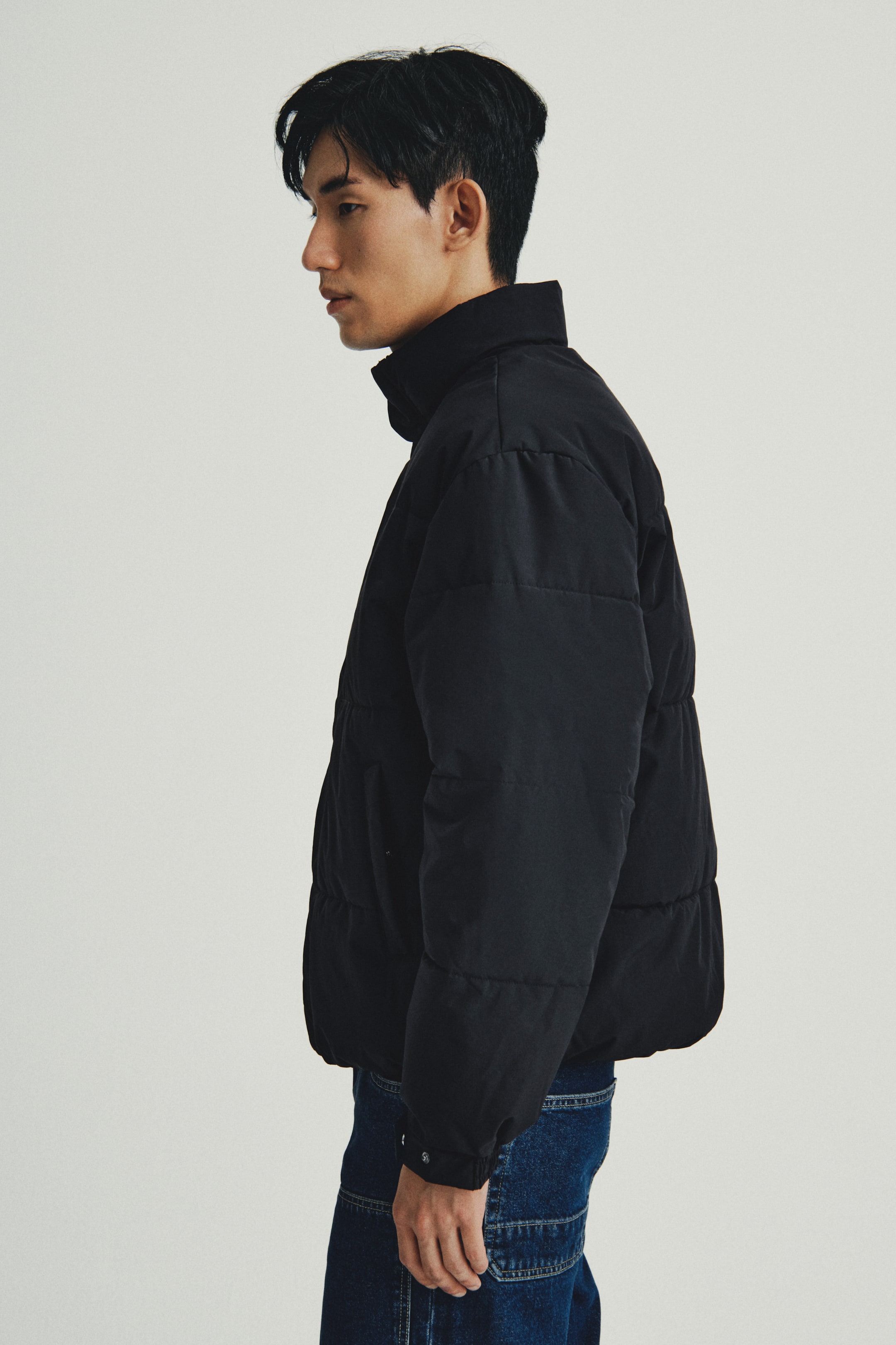 拡大画像を表示: ウォーターリペレントパファージャケット - ブラック - Men | H&M JP 3