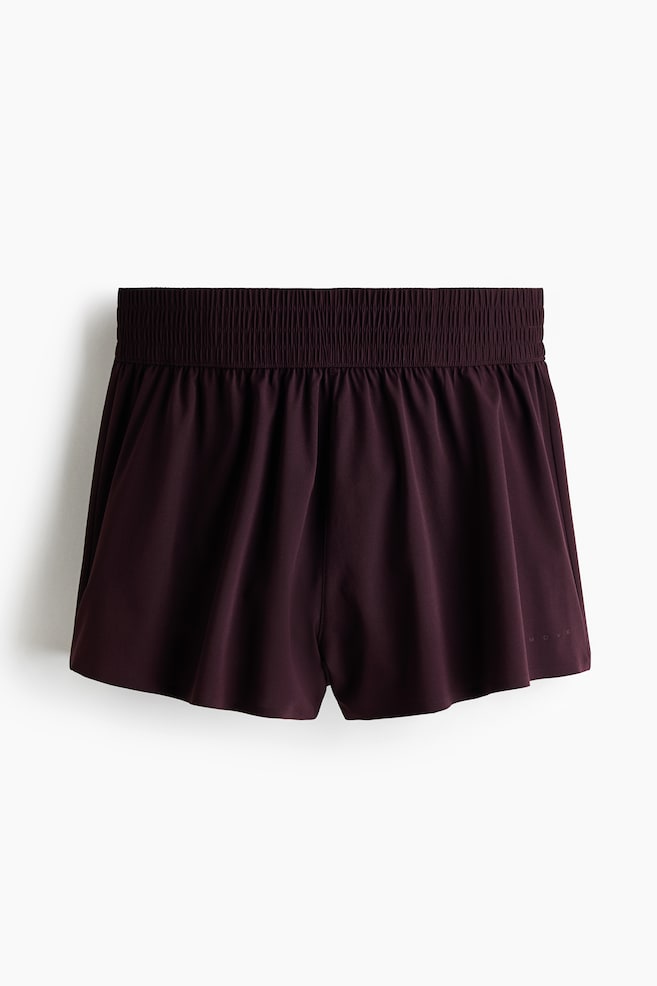 Layered Sports Shorts with Pocket - Chocolate plum/Mountain green/Boysenberry/Dusty mauve/White/Black/Warm brown/Lilac - 1