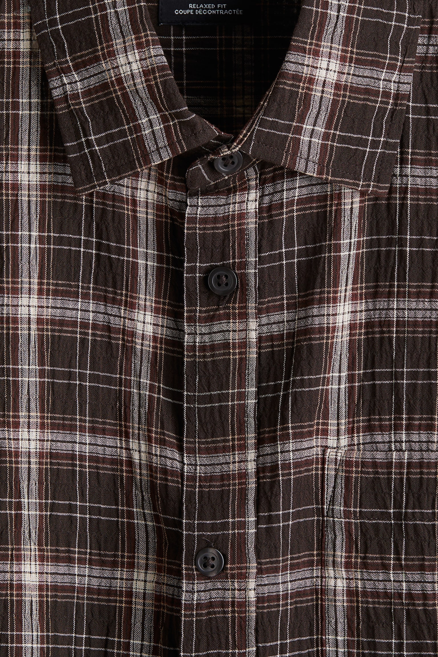 Camisa Loose Fit - Café/Cuadros/Beige/Cuadros - 6