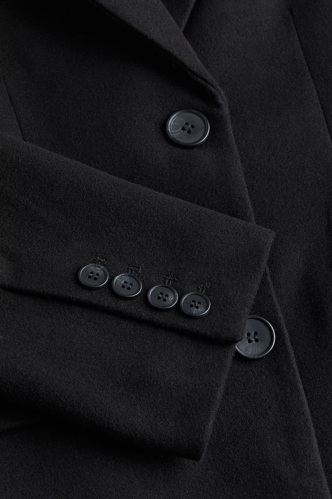 Single-breasted coat - Black/Grey - 4