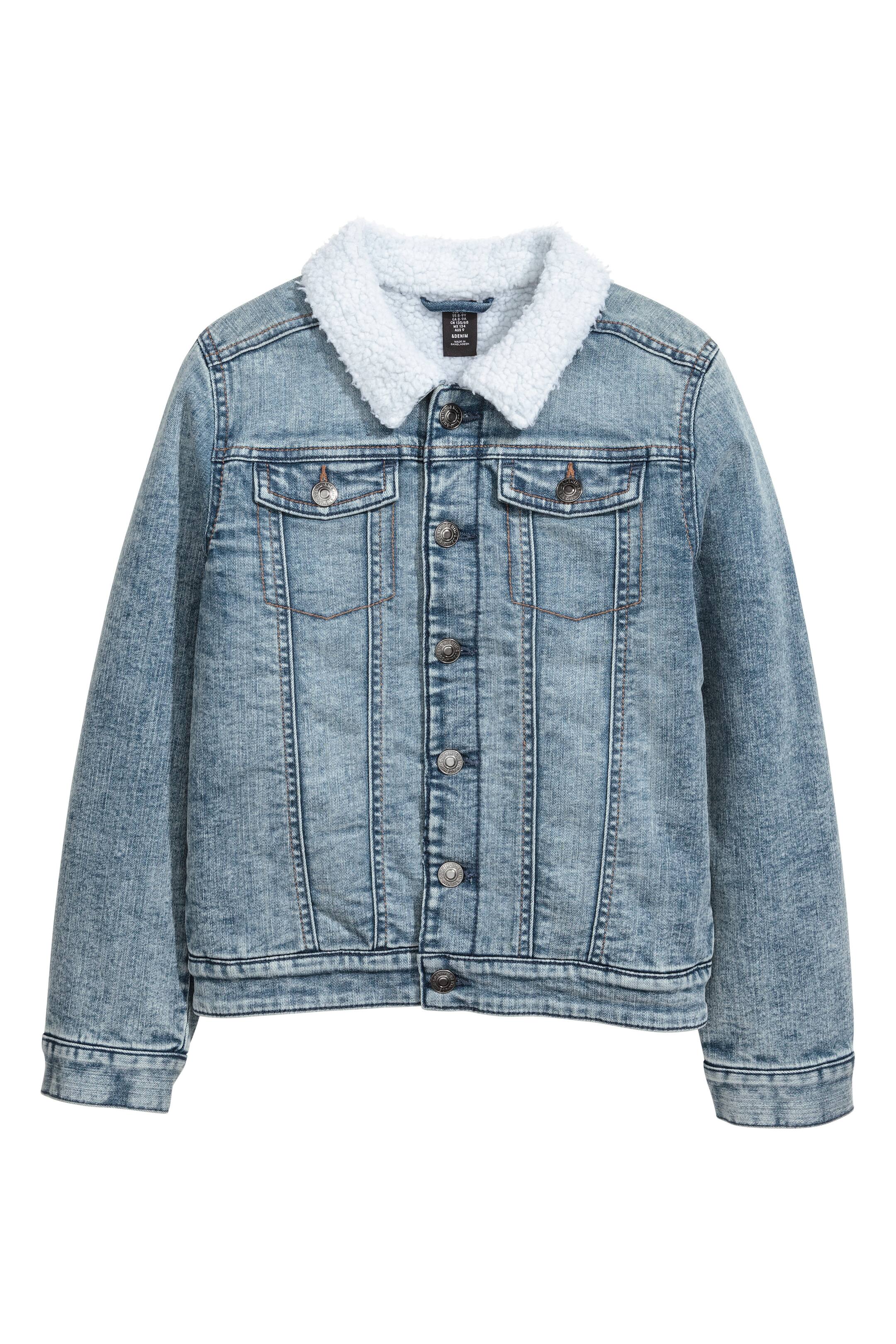 Büyük resmi görüntüle: Tüylü Astarlı Kot Ceket - Kot mavisi - ÇOCUK | H&M TR 1