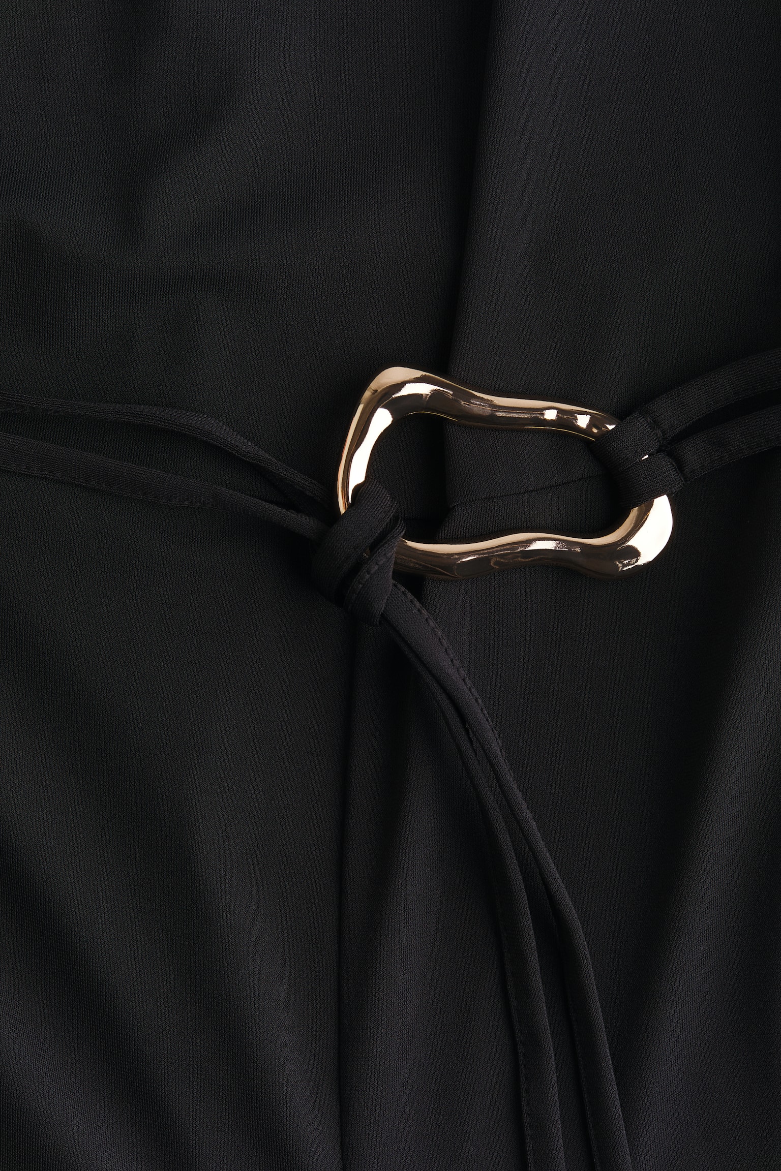 Draped jumpsuit - Black - 6