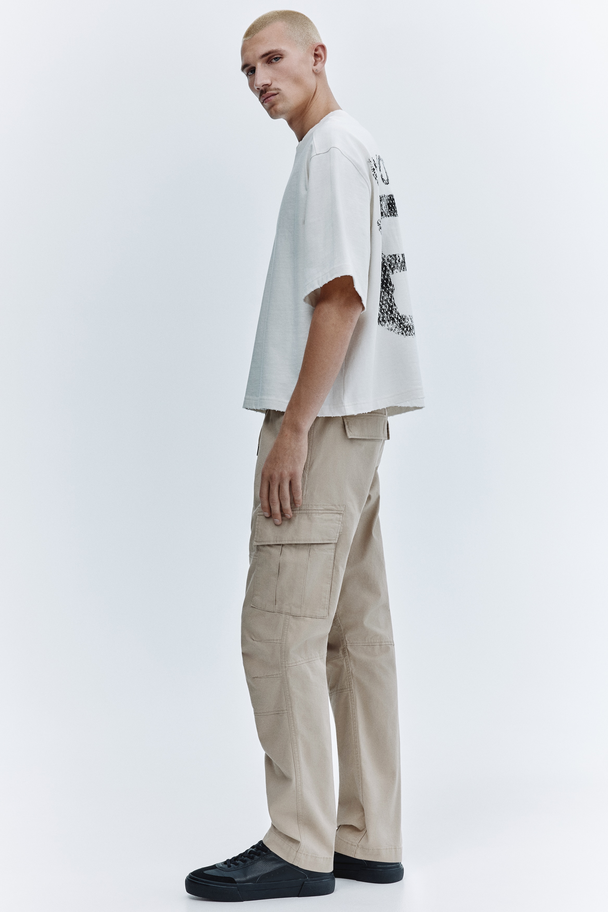 スリムフィット カーゴパンツ - ダークグレー - Men | H&M JP