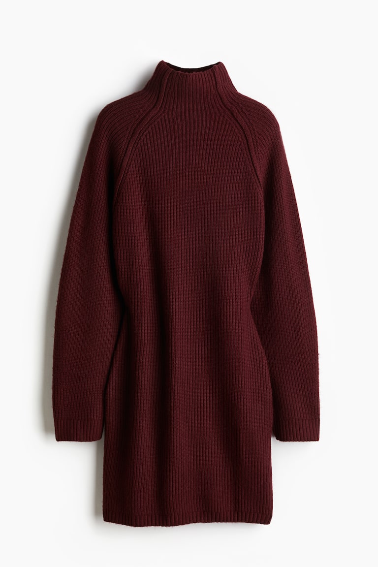 turtleneck burgundy dress Ella Sheer Ruched Turtleneck Top - Burgundy 8 main image 1