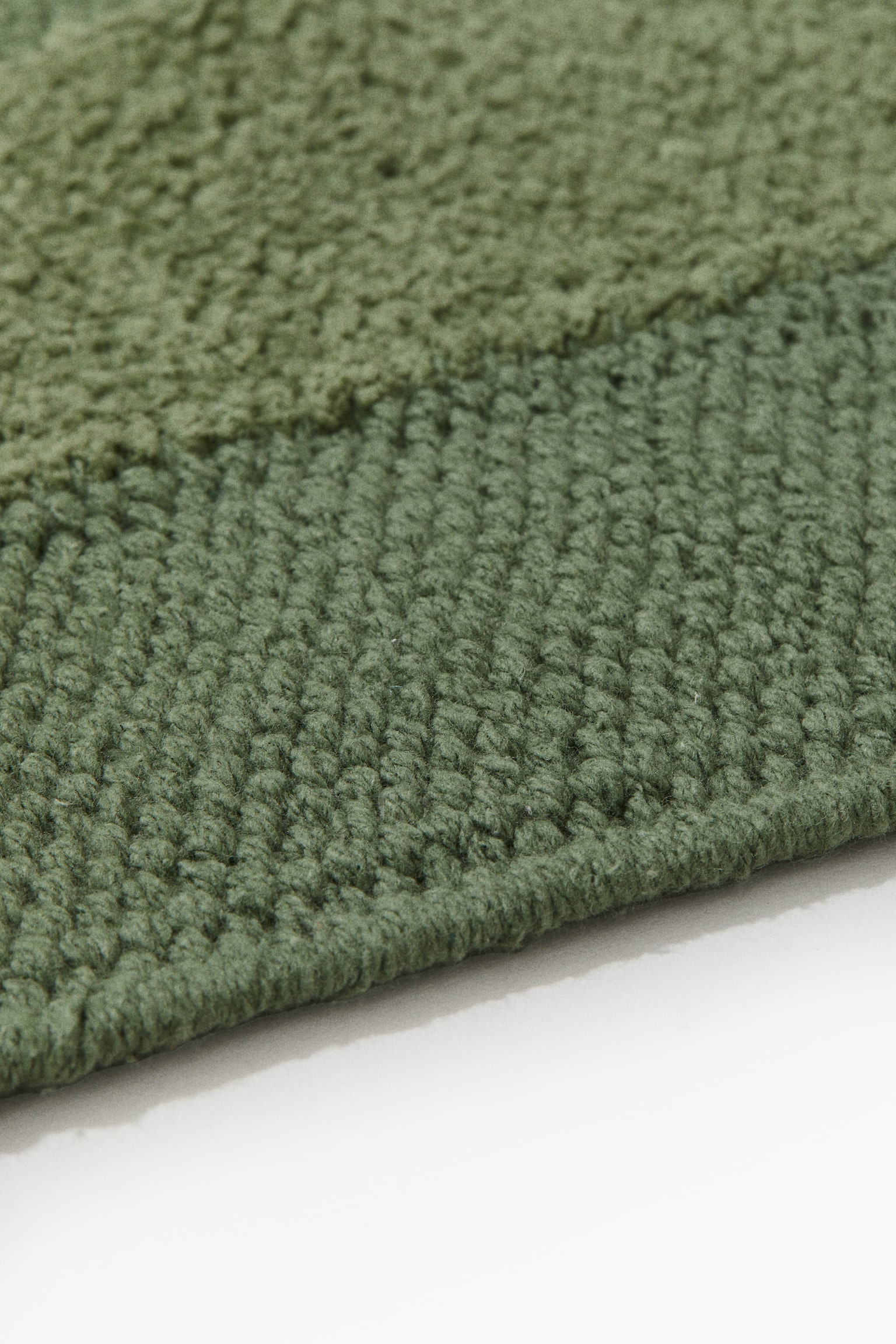 Flat weave cotton runner rug - Moss green/Light beige/Beige - 2