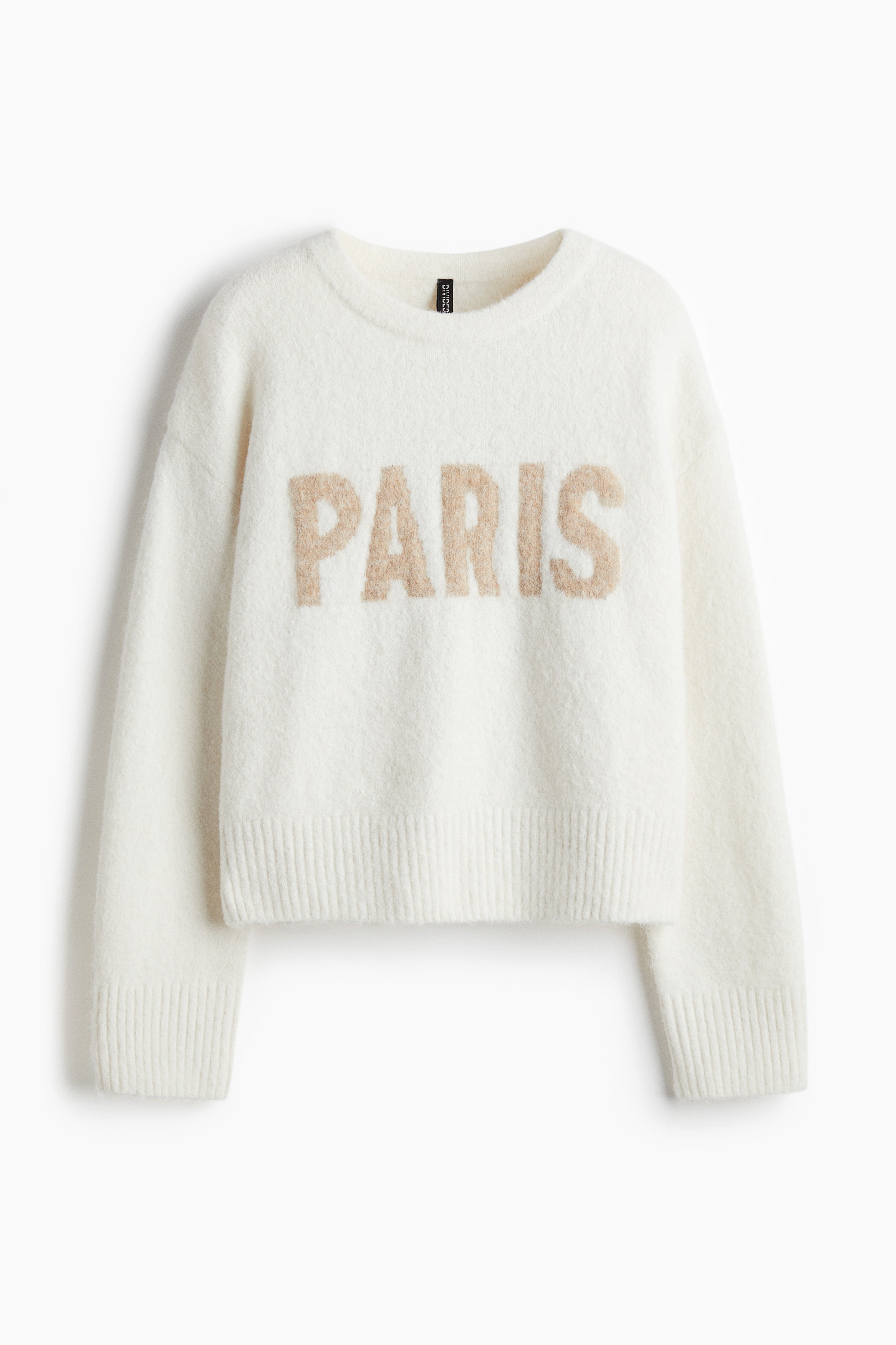 Myk strikket genser - Hvit/Paris/Brun/Sebratrykk/Marineblå/Paris