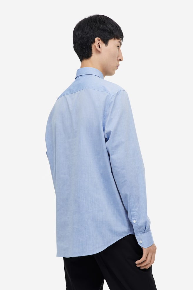 Regular Fit Easy iron-skjorte - Lys blå/Hvit/Sort - 5