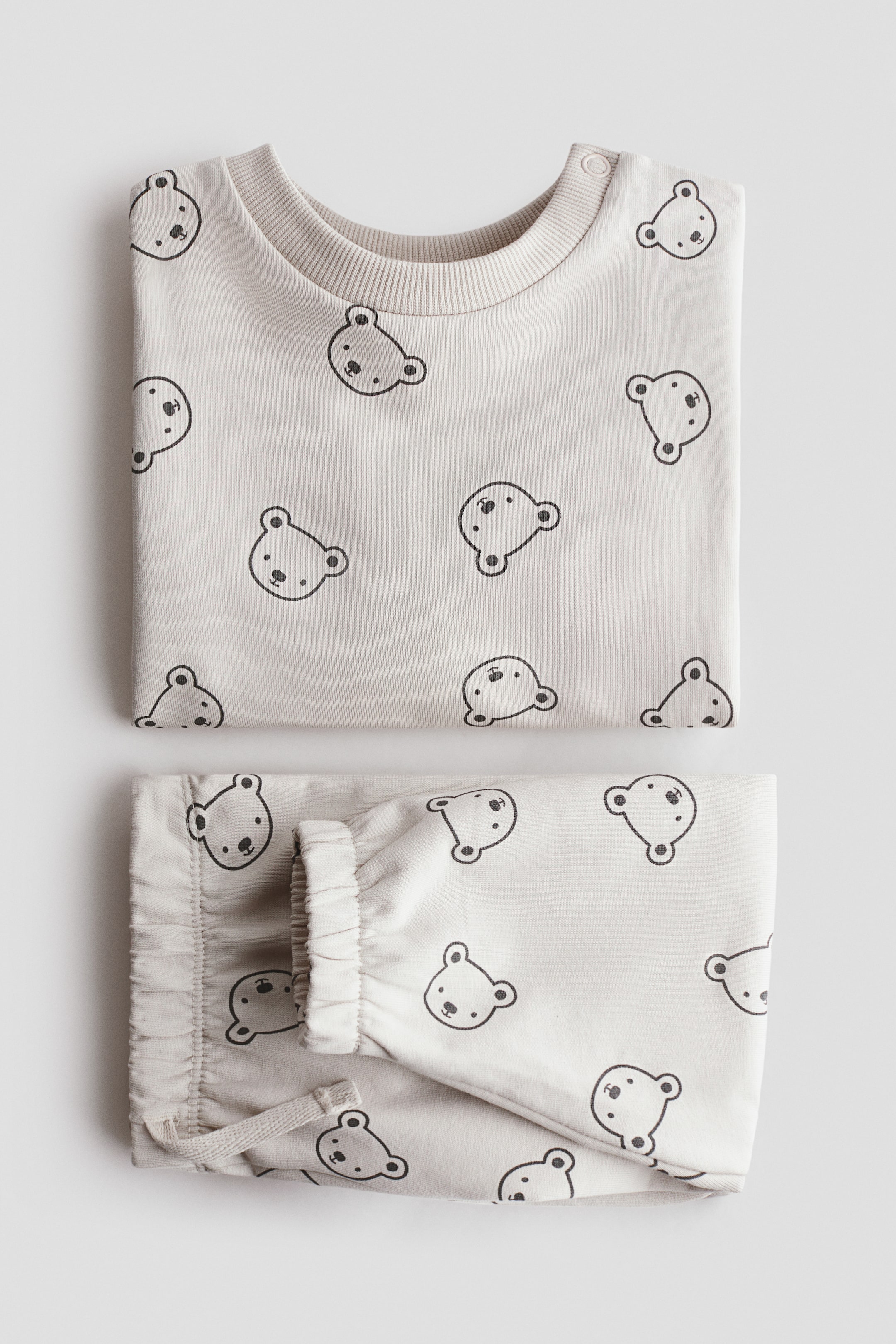 Büyük resmi görüntüle: 2 Parçalı Sweatshirt Set - Açık bej/Ayılar - ÇOCUK | H&M TR 2