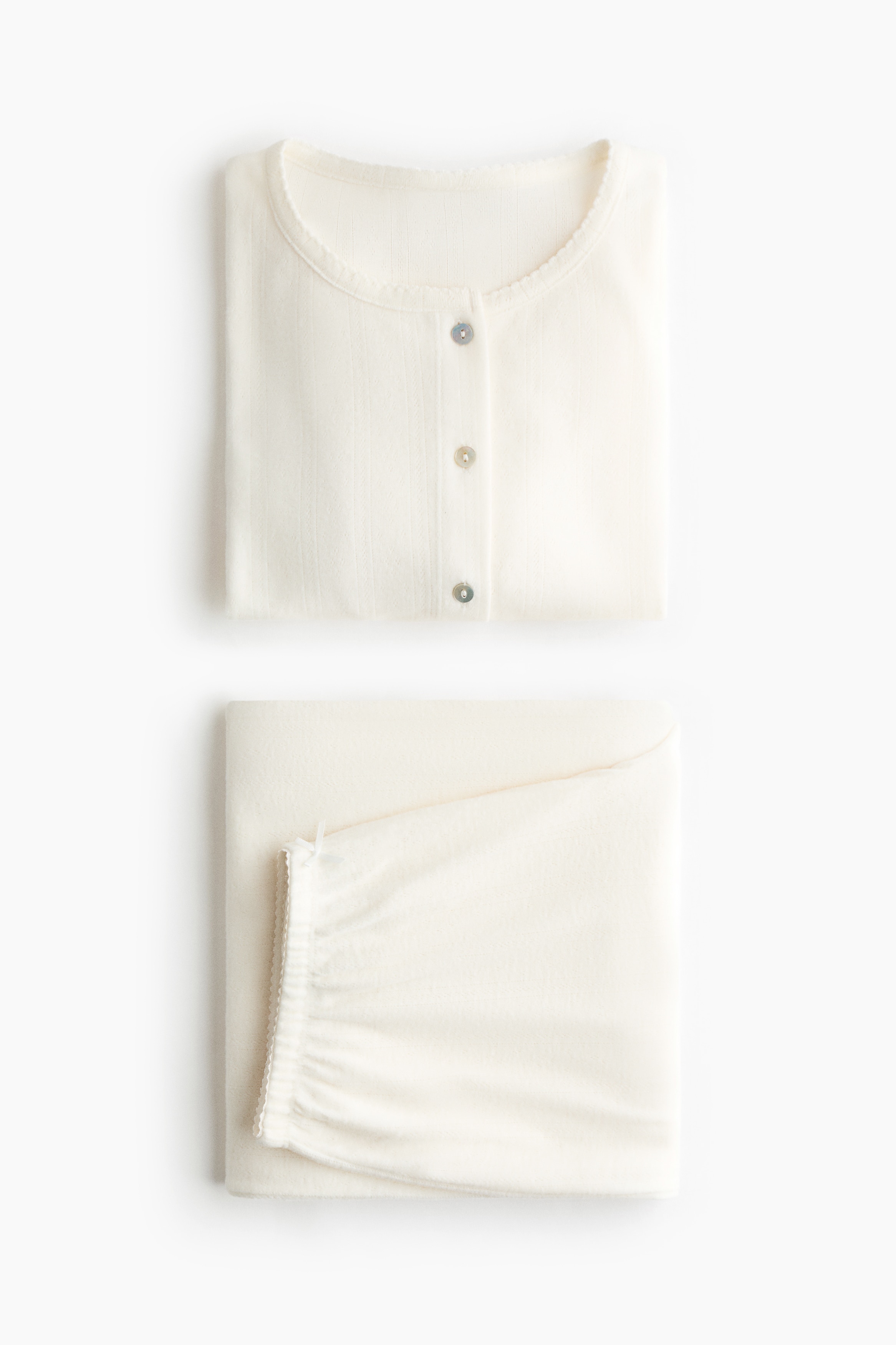 Pointelle jersey pyjamas