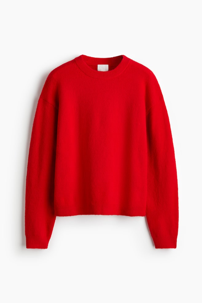 Knitted jumper - Red/Brown/Black/Cream/Dark grey marl/Cream/Black striped/Light beige marl/Light beige marl/Light pink/Light mole marl/Dark mole/Cream/Light pink - 1