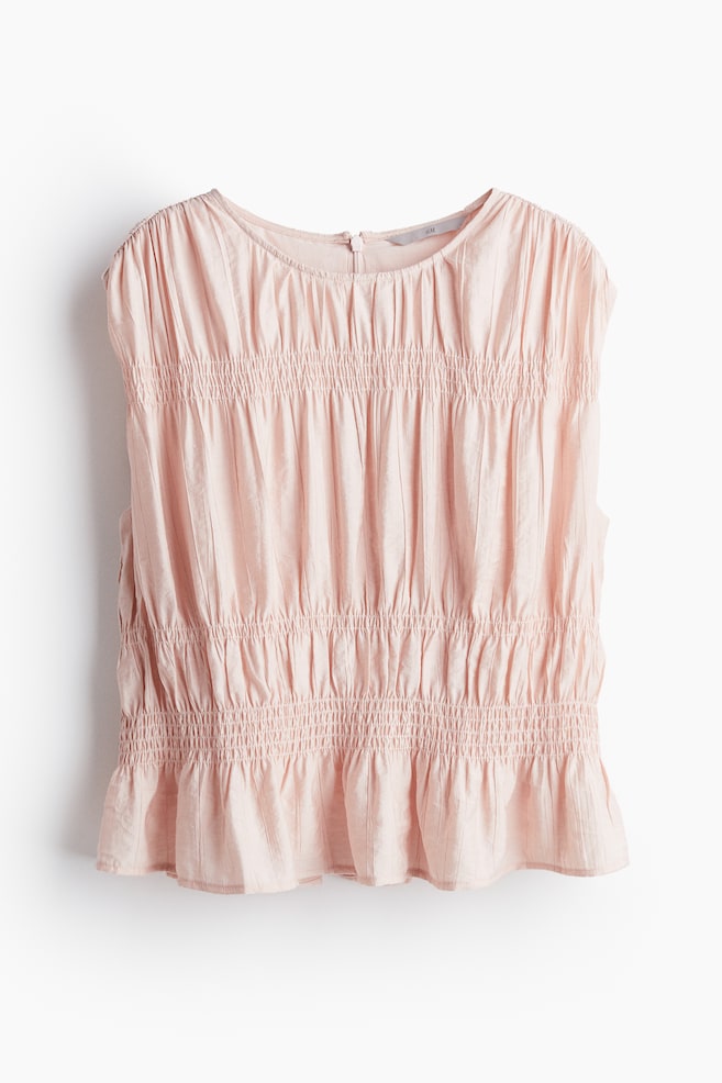 Top con smock - Rosa cipria - 1