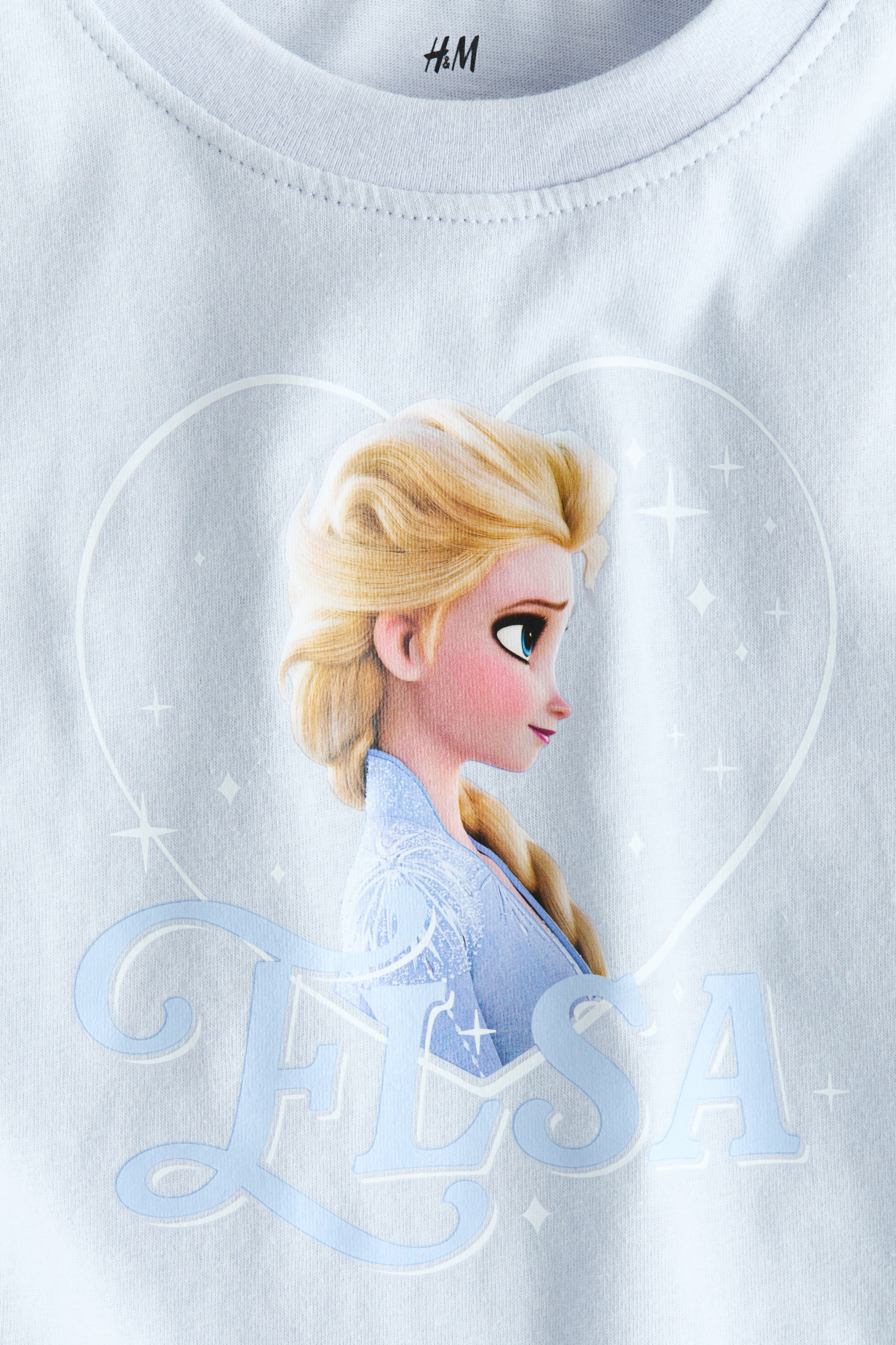 View larger image: Print-motif cotton T-shirt - Light blue/Frozen - Kids | H&M IN 2