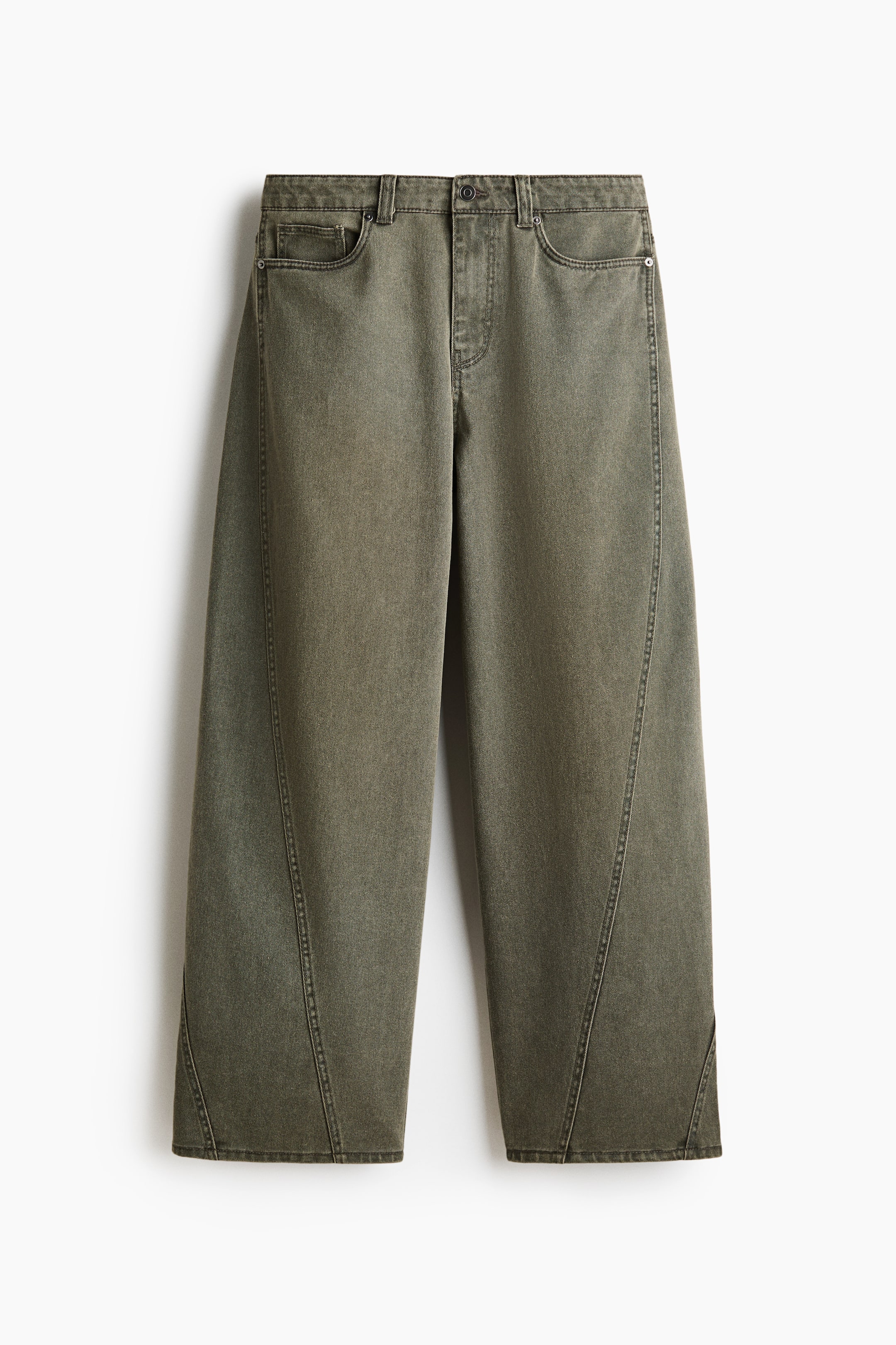 Loose-Fit Wide-Leg Twisted-Seam Jeans
