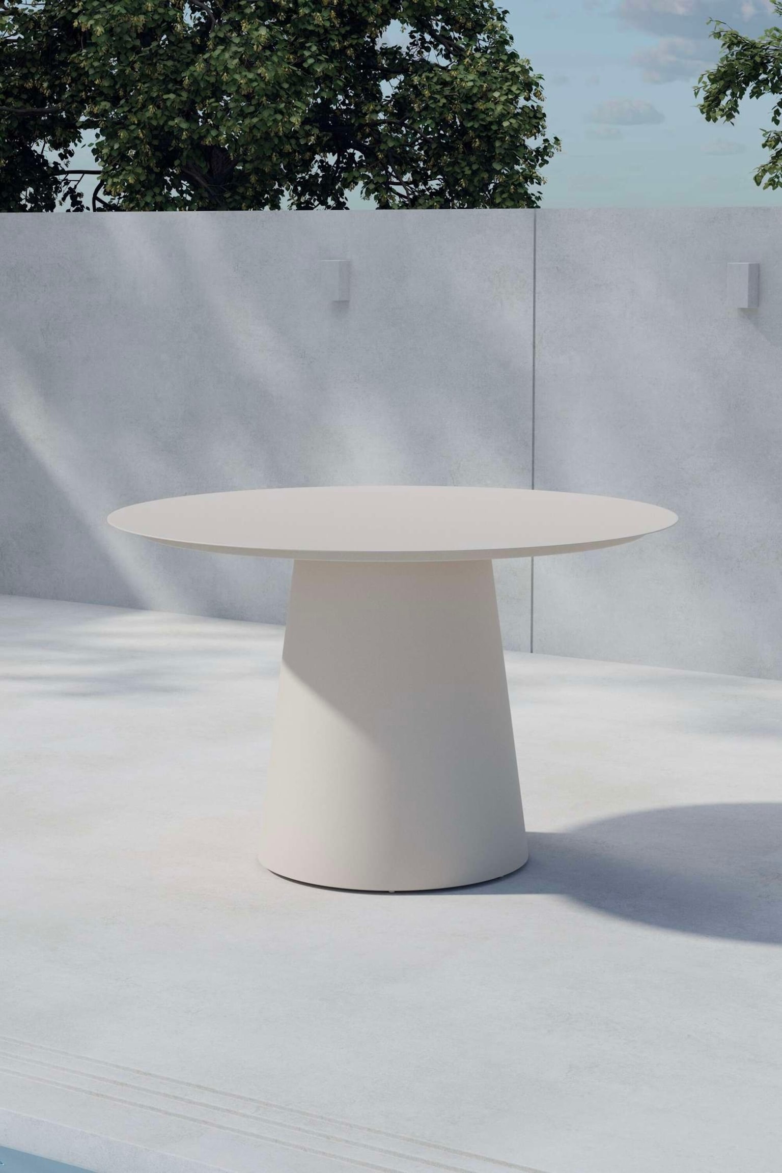 Lanzo Ronde Eettafel - Aluminium, Beige/Aluminium, Zwart - 2