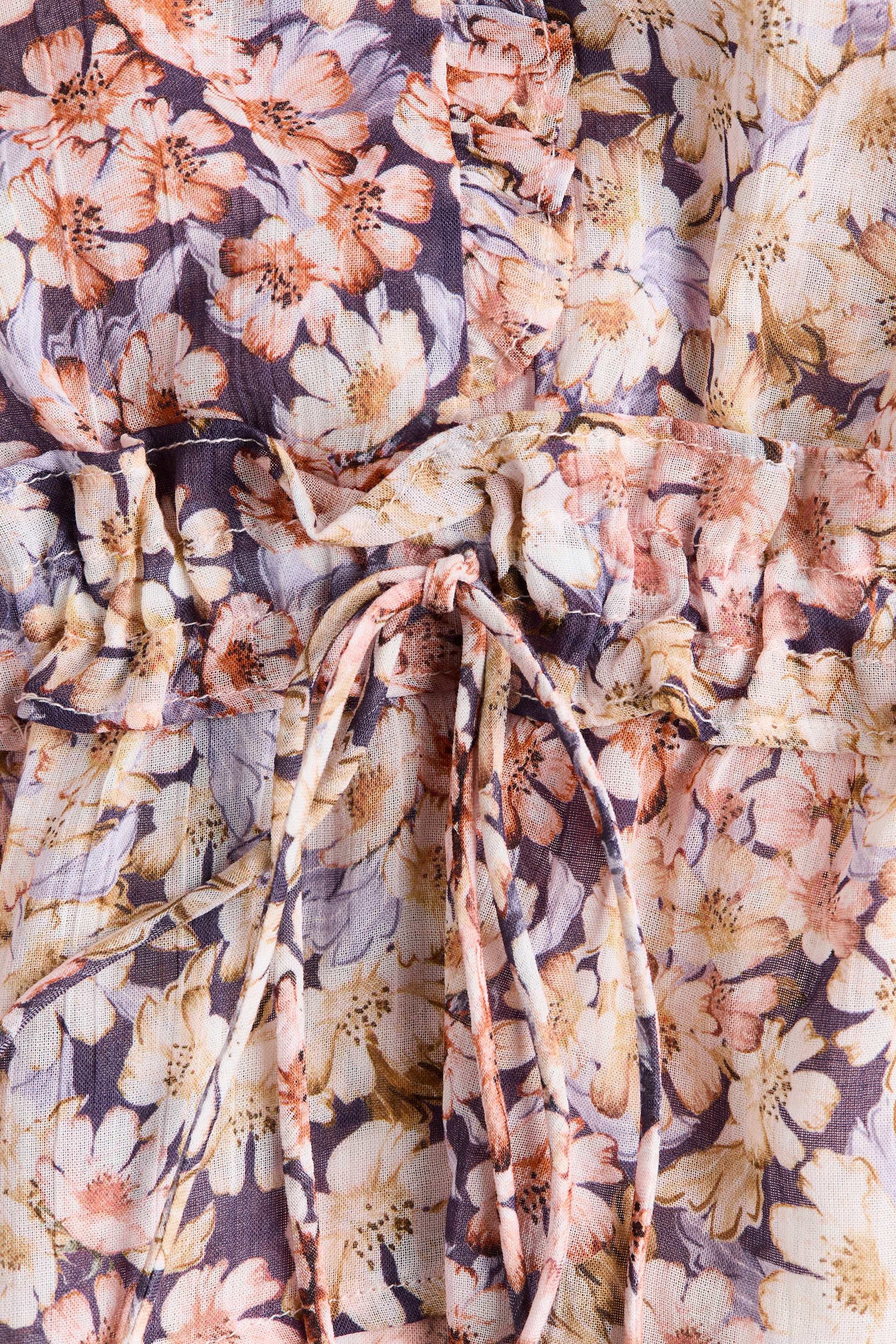 Ruffle-Trimmed Lyocell Top