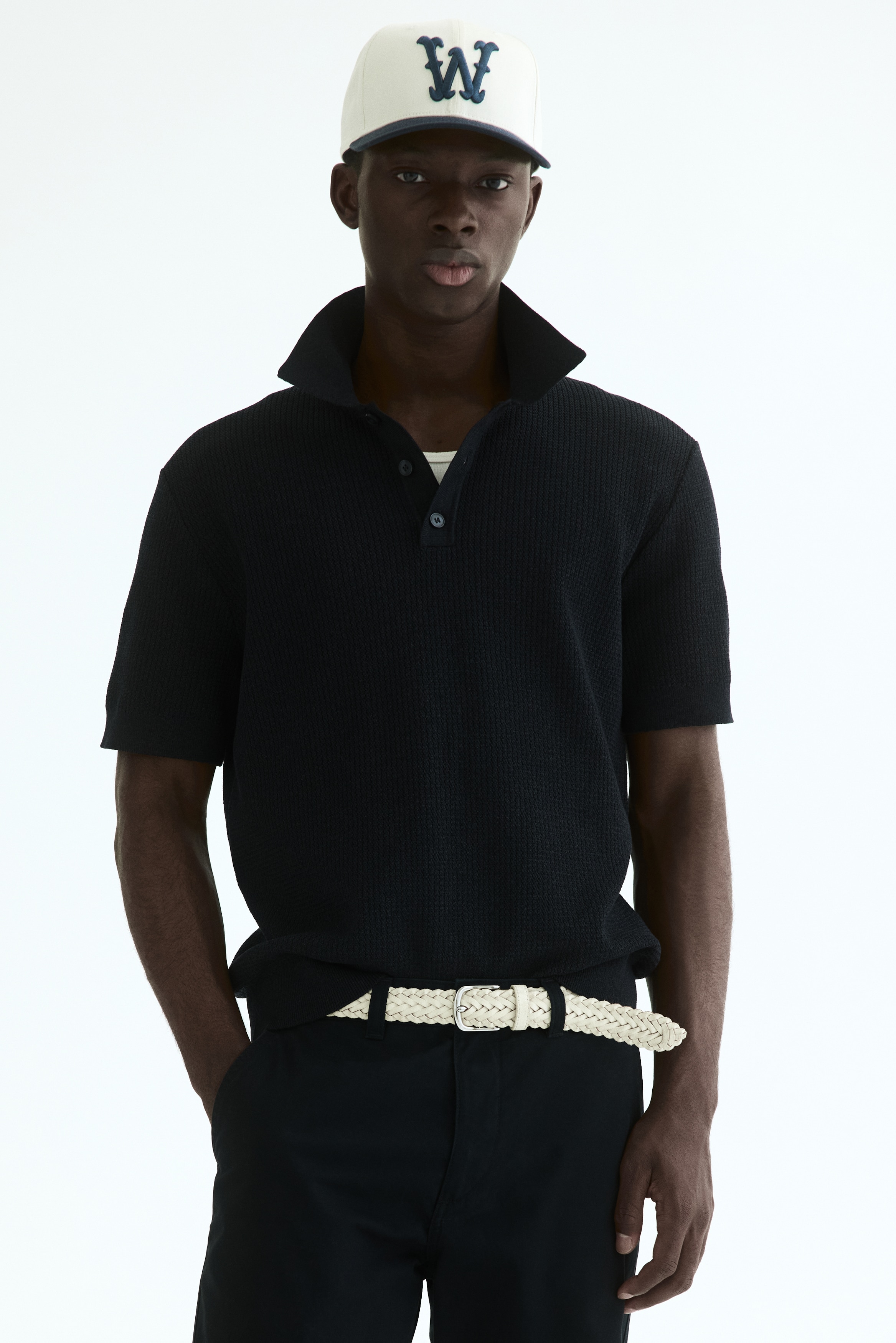 Regular-Fit Knit Polo ShirtModel
