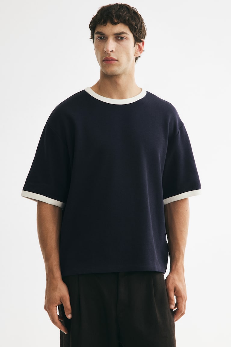 Pamučna majica četvrtastog kroja Relaxed Fit