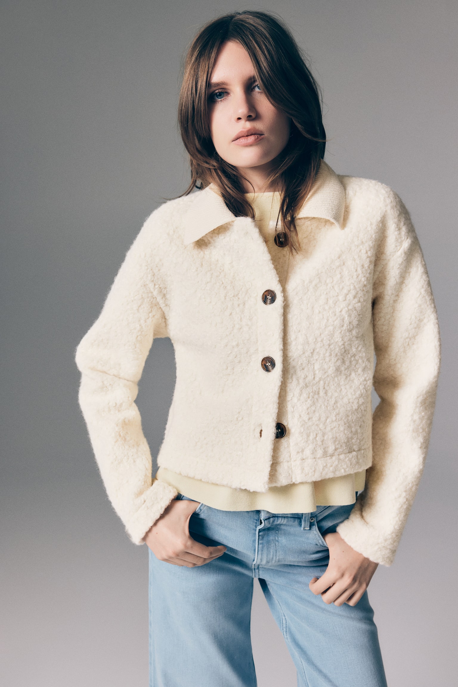 Teddy cardigan - Cream/Beige - 5