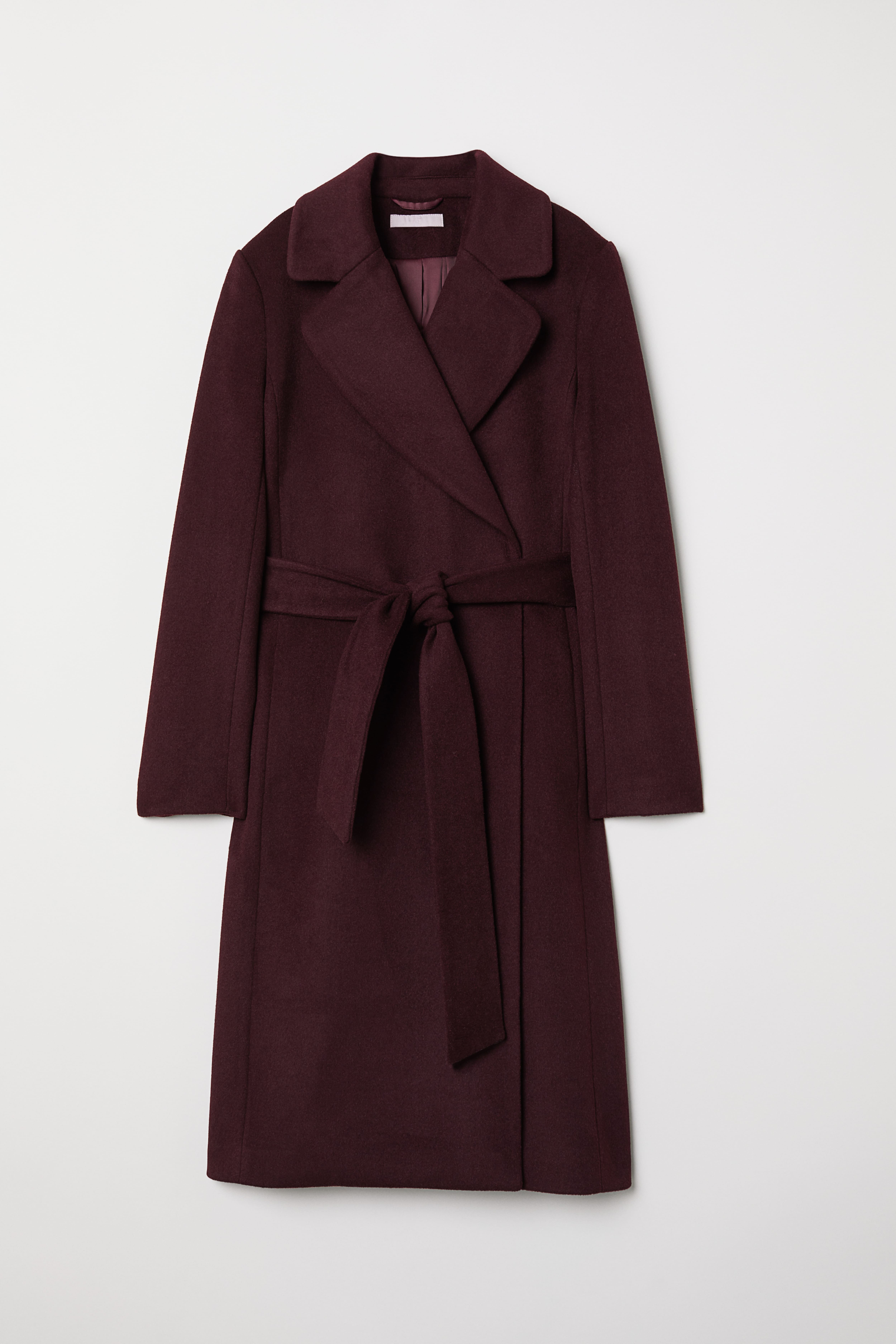 Wool blend coat Burgundy Ladies H M GB