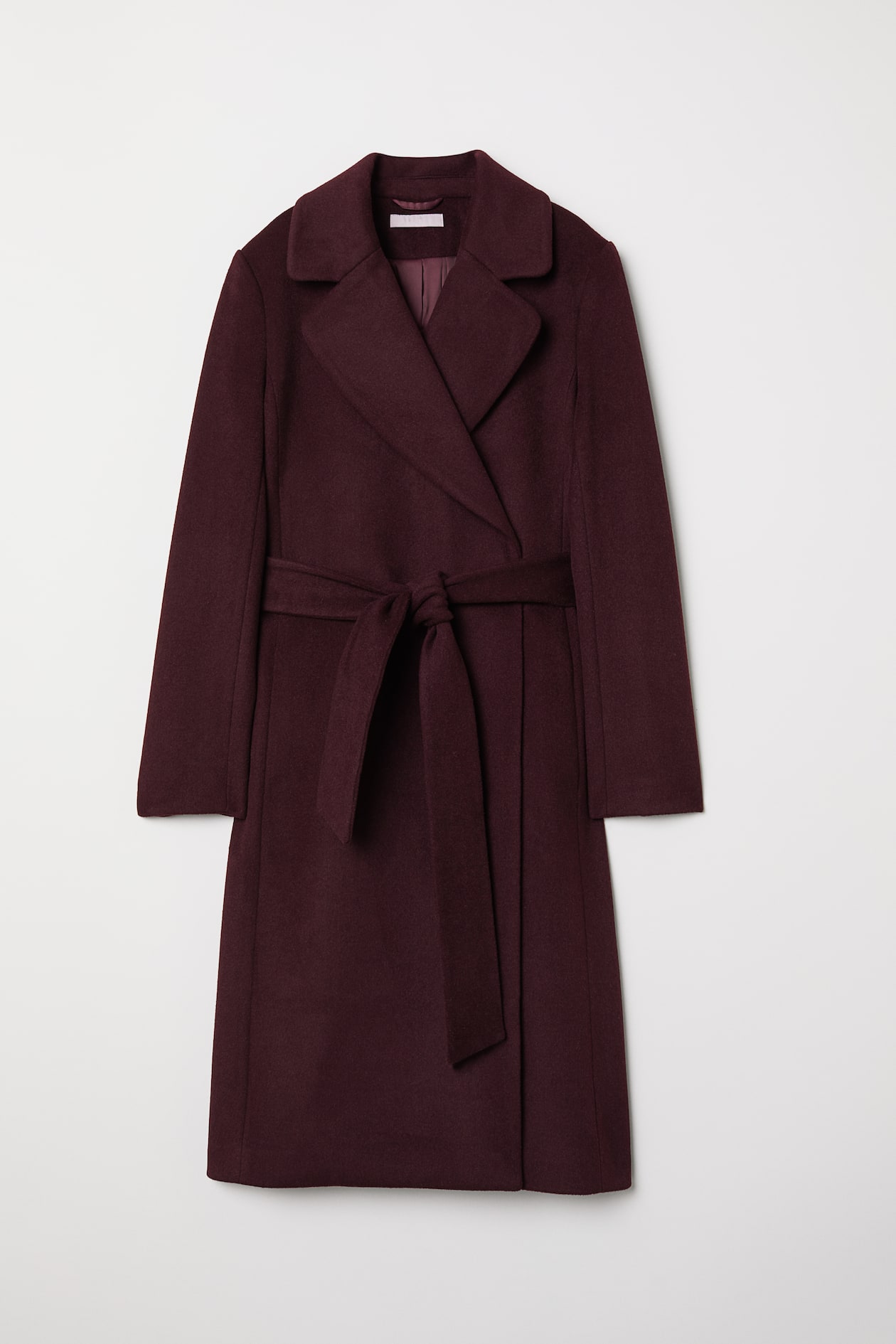 Burgundy Coat Asos Faux Wool Trench Coat Oxblood Coat Womens ASOS