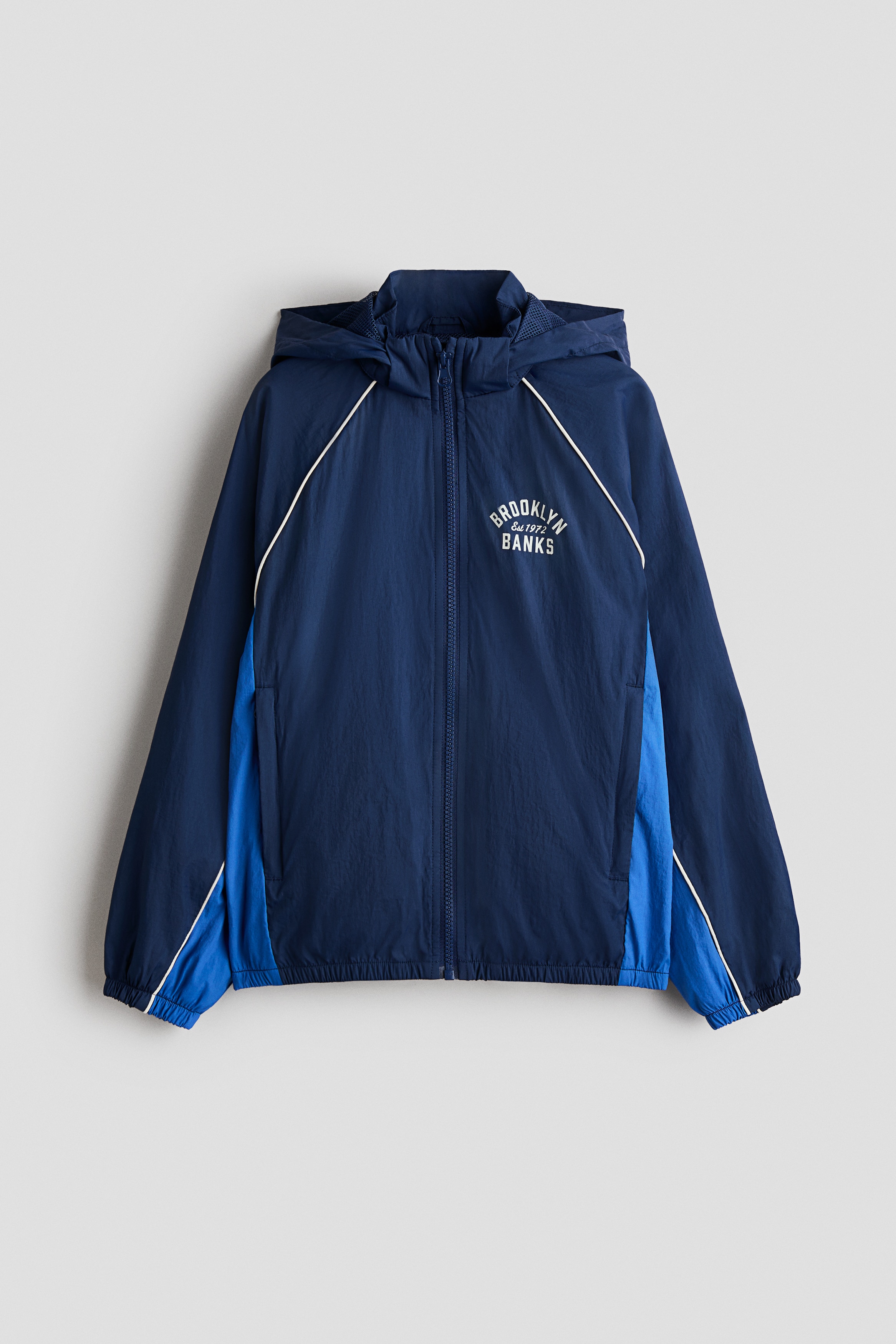 H & M - Nylon-Windjacke mit Kapuze - Blau - Kinder