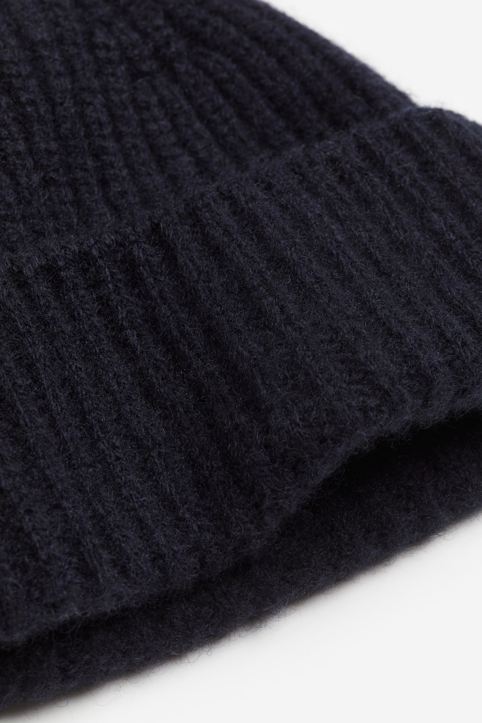 Rib-knit cashmere hat - Dark blue/Black/Grey marl - 2