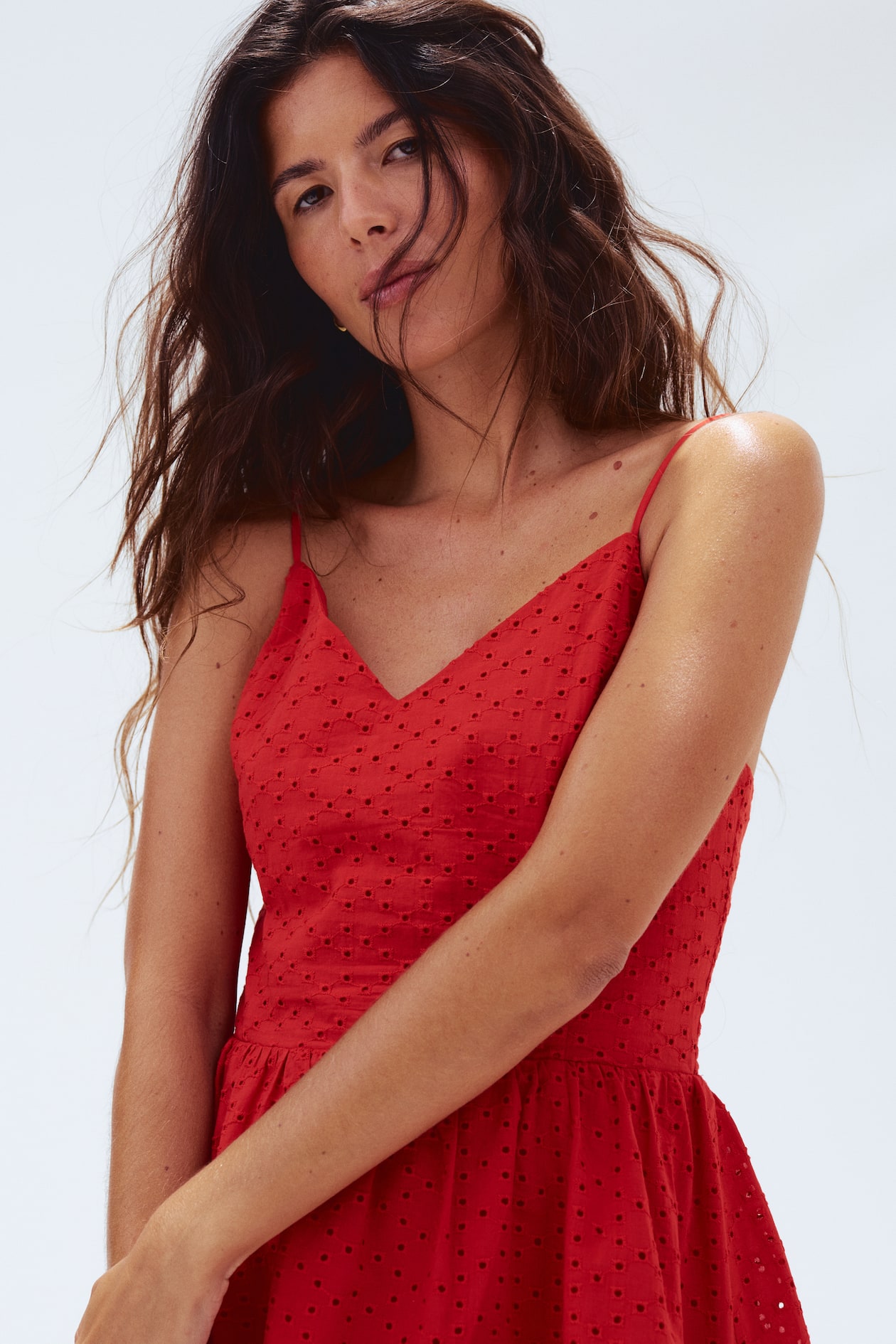 Eyelet-Embroidered Strappy Dress - image 4