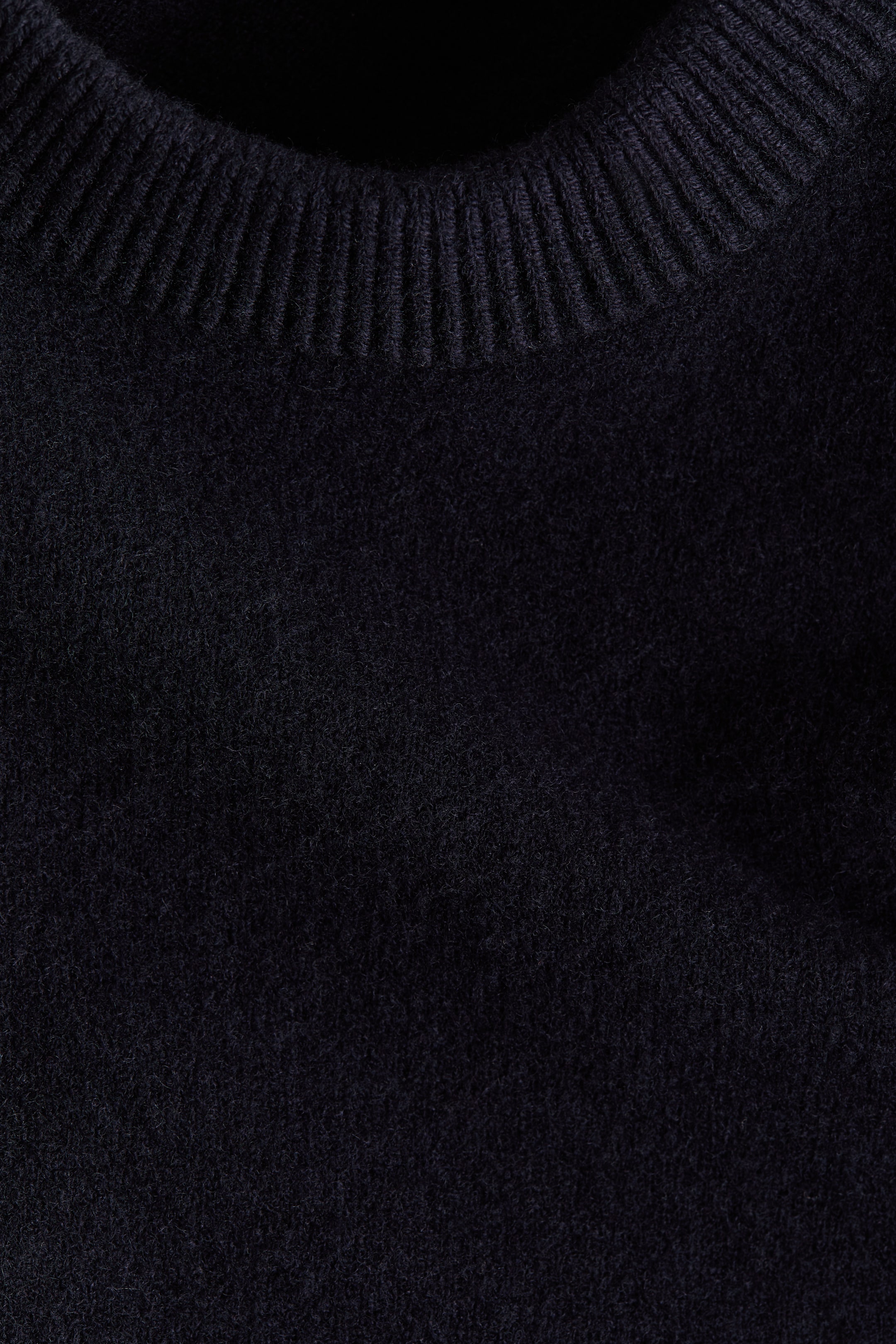Wool-Blend Sweater with Shoulder Pads