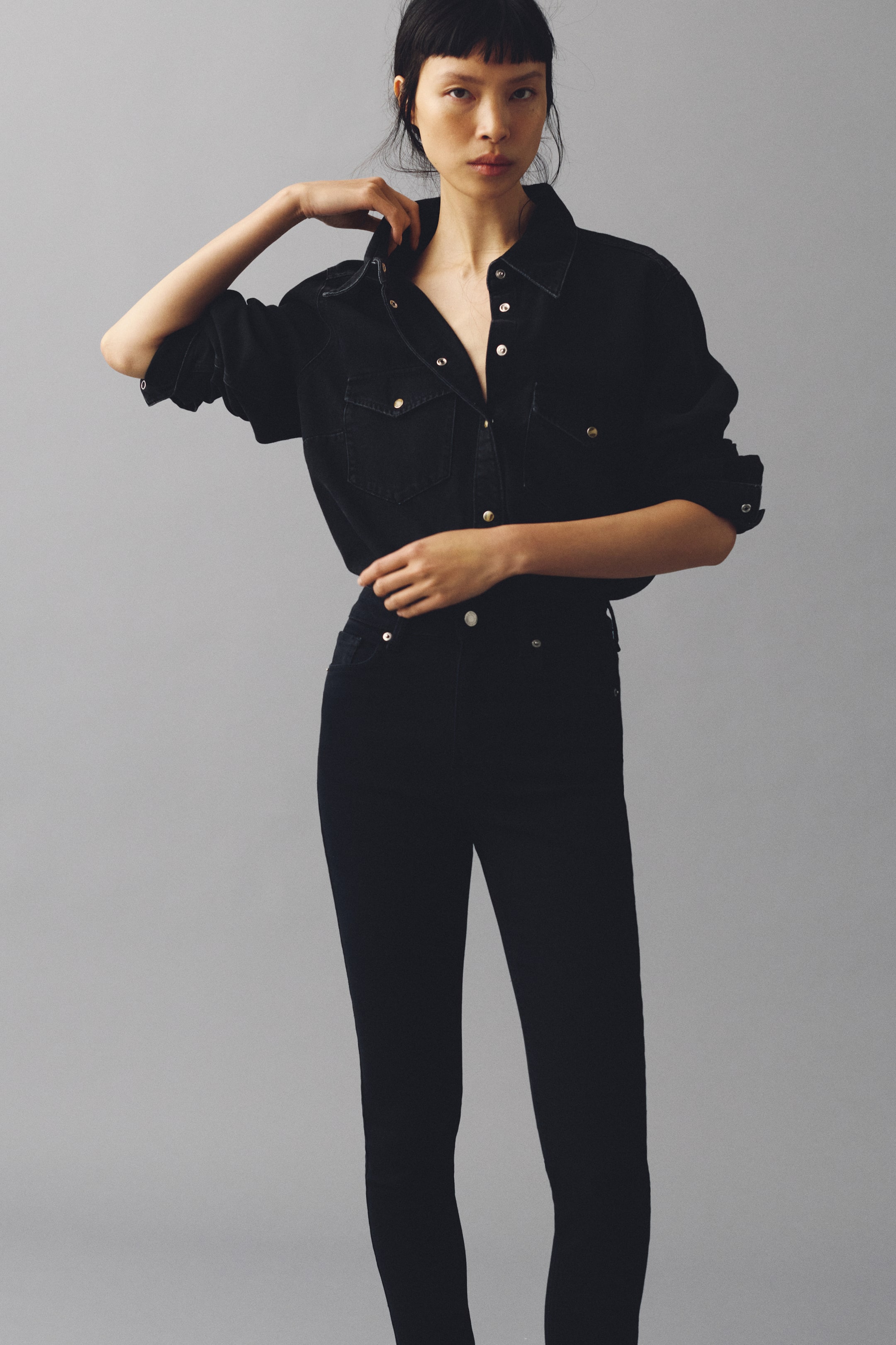 View larger image: Skinny High Jeans - Denim black - Ladies | H&M IN 1