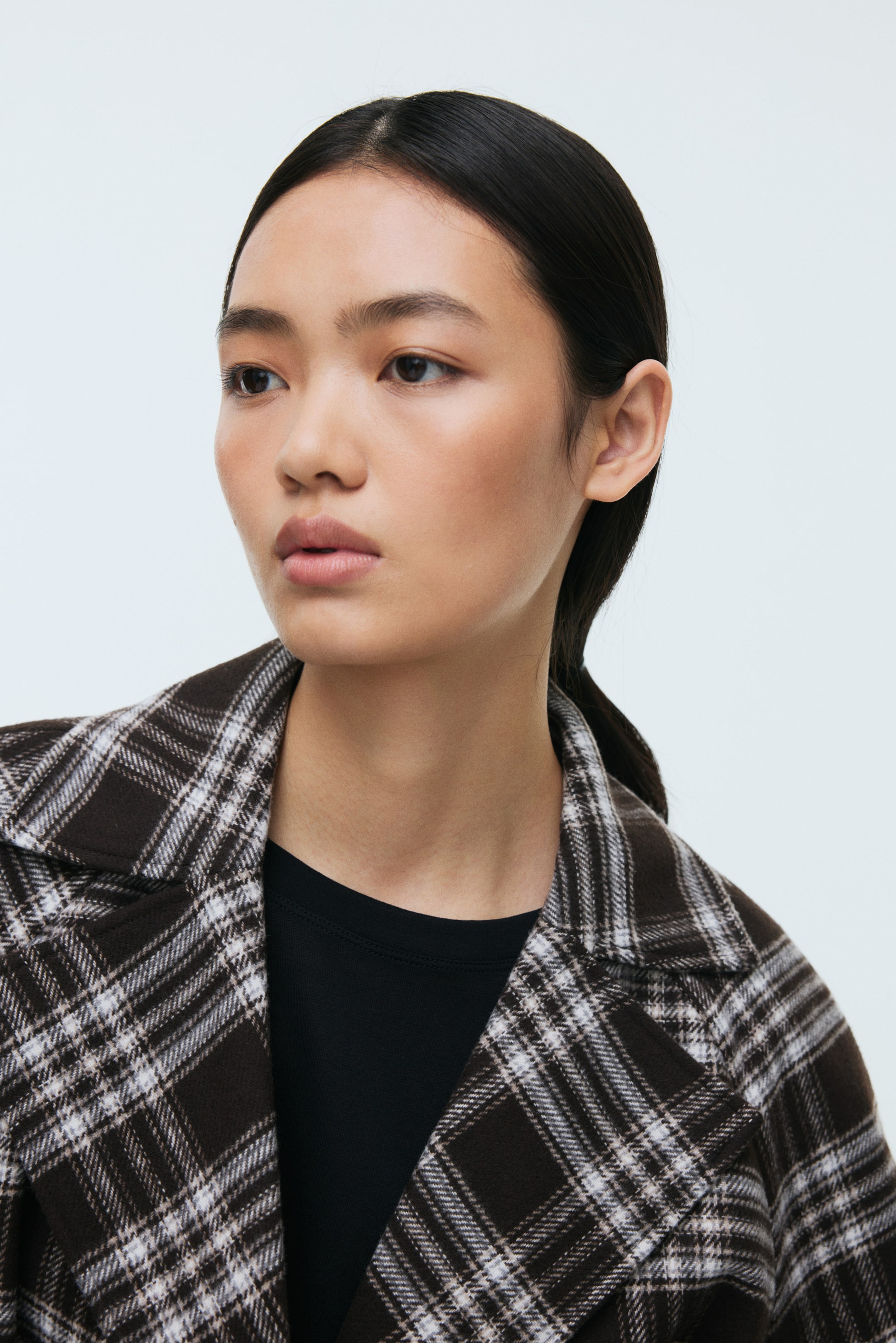 Vezi imaginea mai mare: Pardesiu maxi cu cordon - Maro-închis/carouri - FEMEI | H&M RO 3