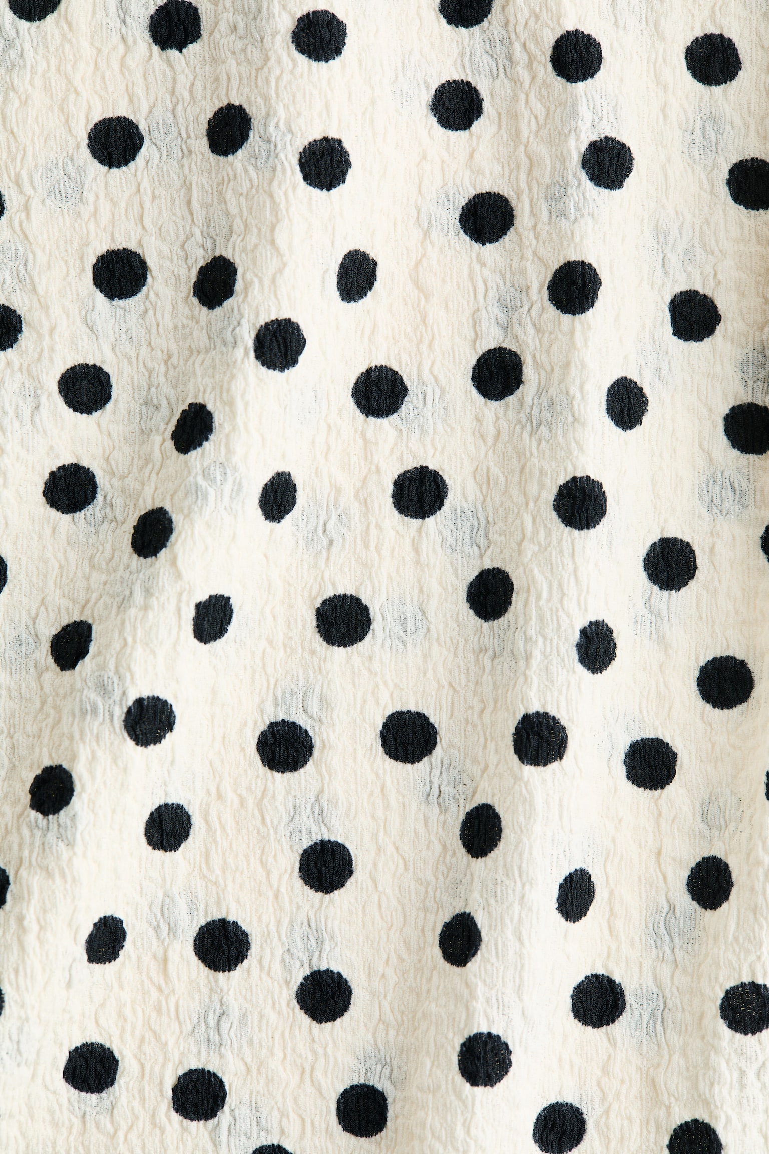Twist-detail top - White/Polka dot/Dark brown/Dark khaki green - 5