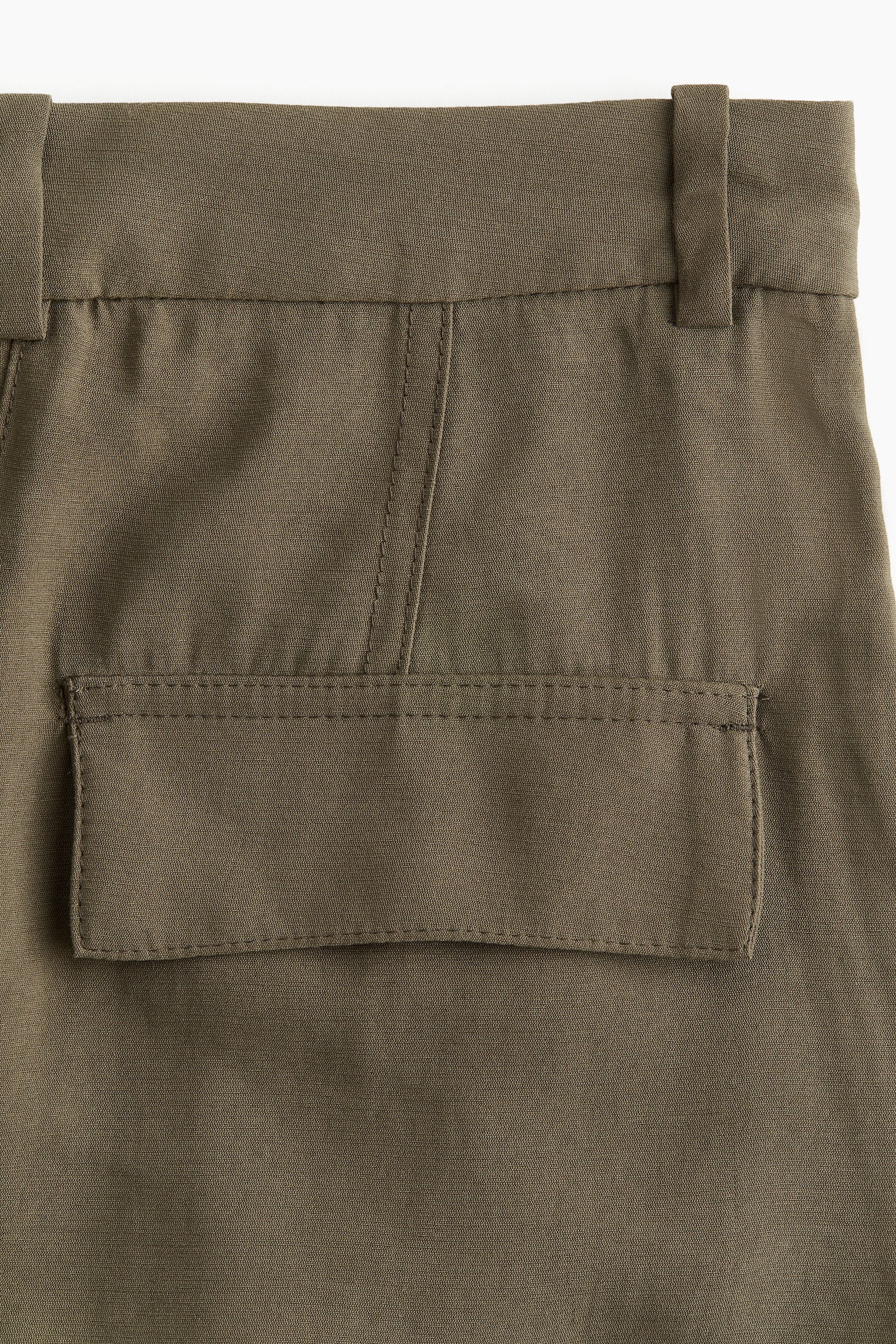 Wide cargo trousers - Dark khaki green/Black/Beige - 6