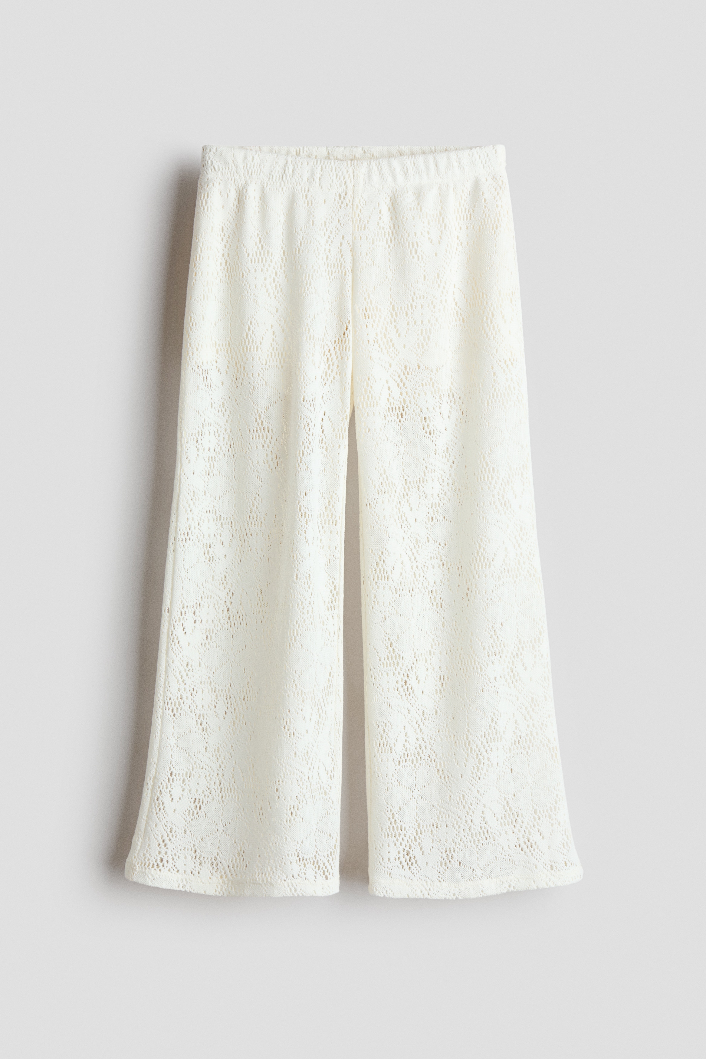 Pantalón con apariencia de crochet - Blanco