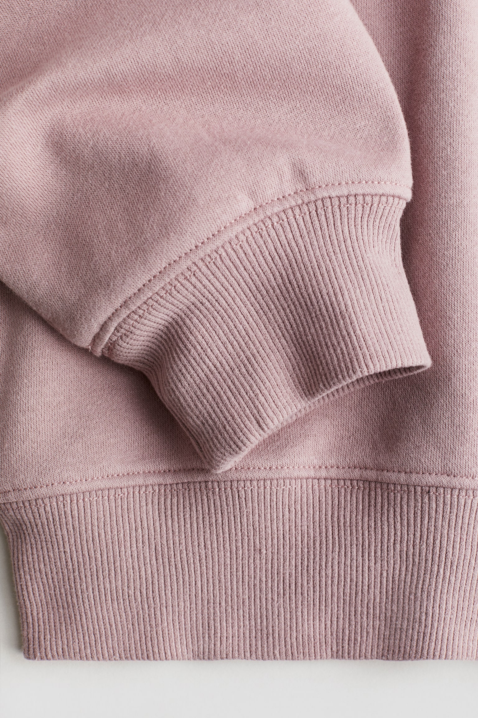 Asymmetric sweatshirt - Light dusty pink/Dark grey/Light grey - 2