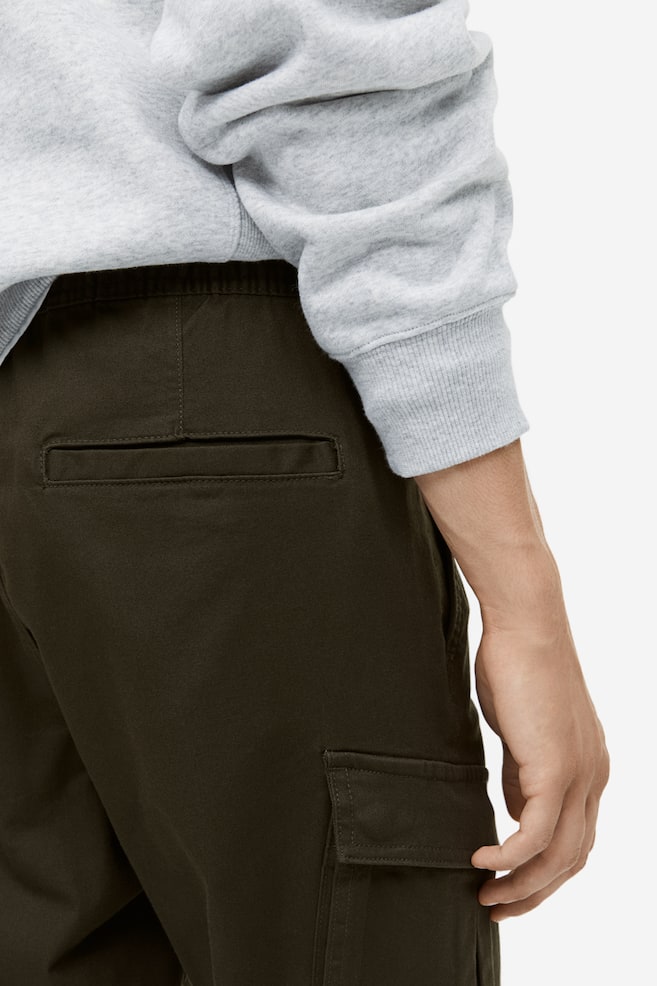 Pantalon cargo Skinny Fit - Vert kaki foncé/Gris foncé/Noir - 7