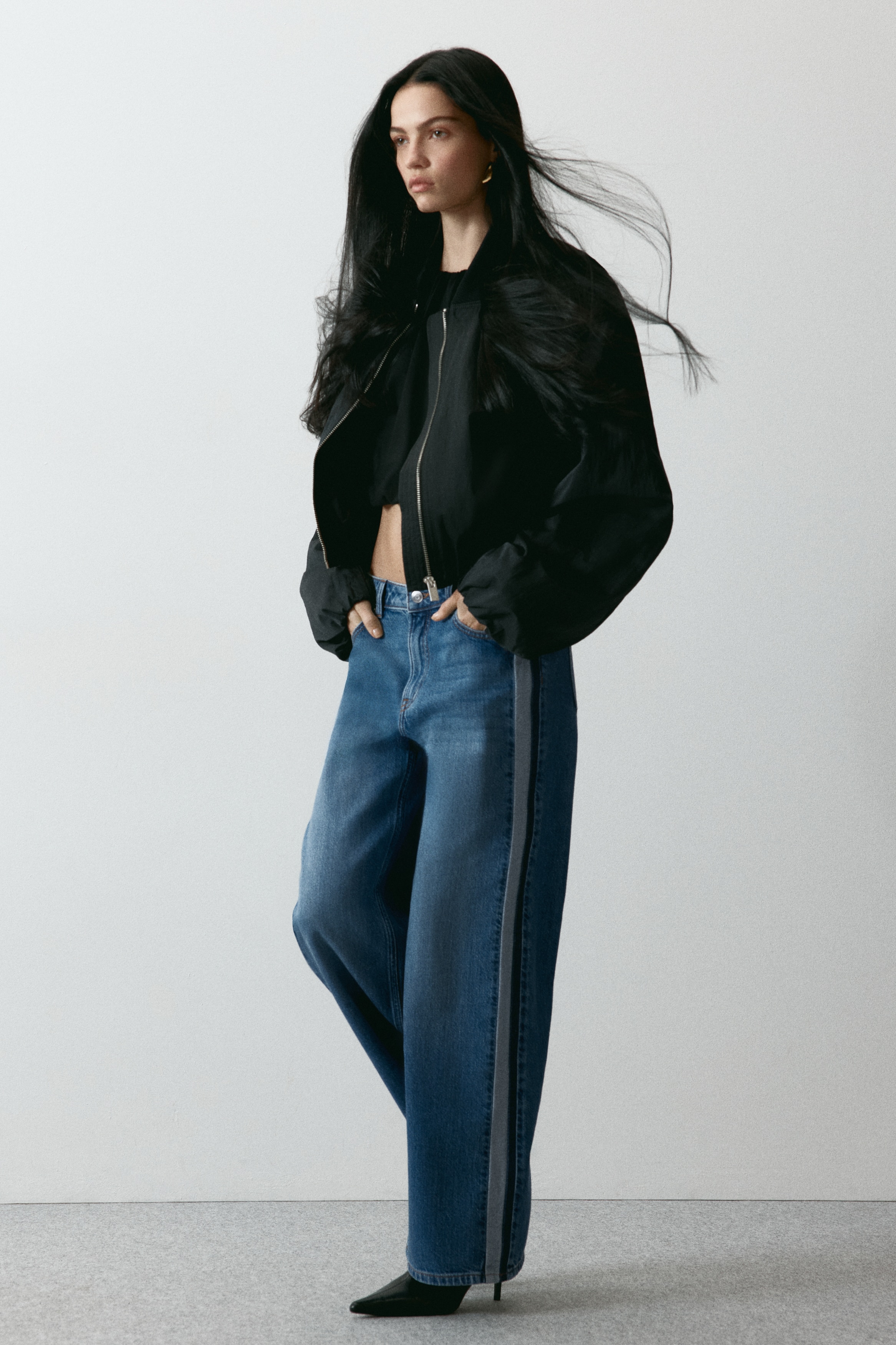 Wide Regular Jeans with Side Stripes from H&M - $37.99