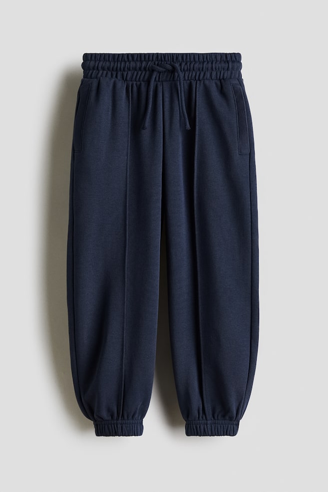 Crease-leg joggers - Navy blue/Black - 1