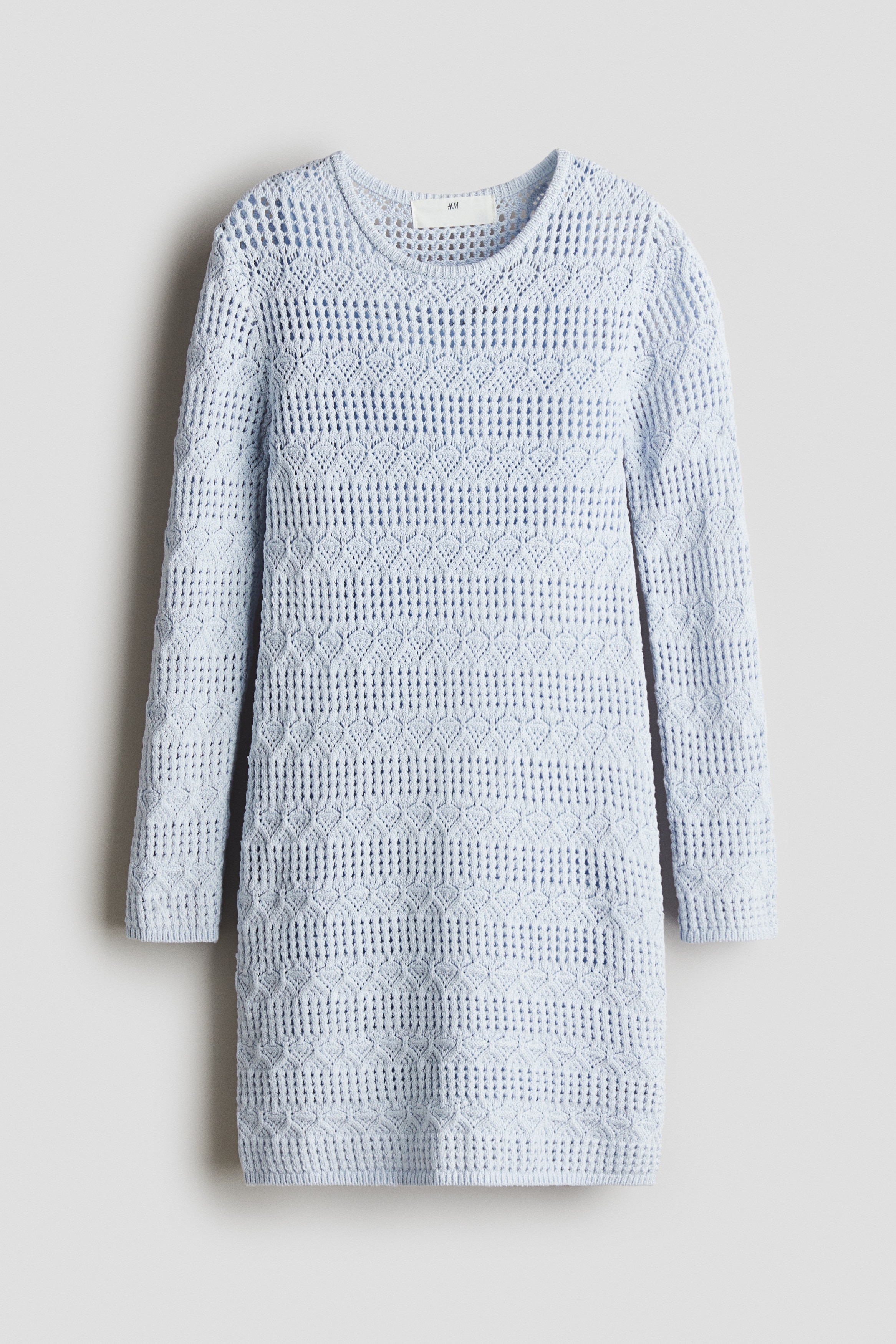 Abito effetto uncinetto - Azzurro