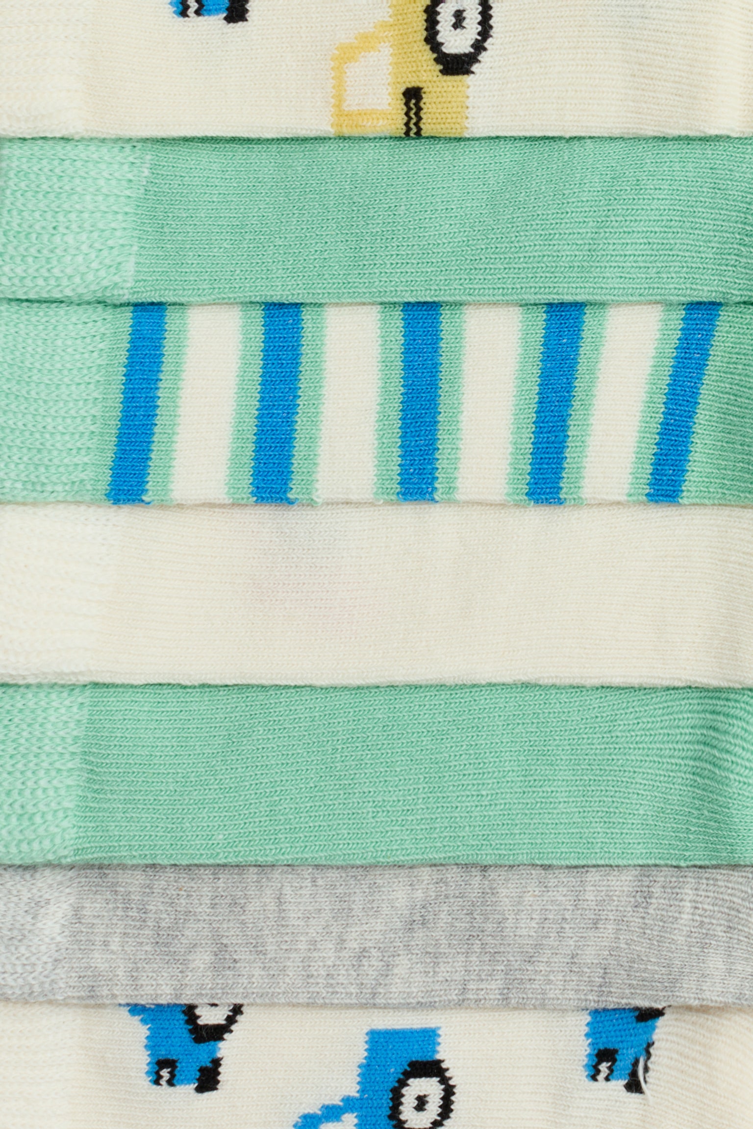 7-pack socks - Green/Cars/Blue/Dinosaurs/Dark blue/Burgers/Blue/Footballs/Green/Bears/White/Dachshund/Green/Dinosaurs - 3