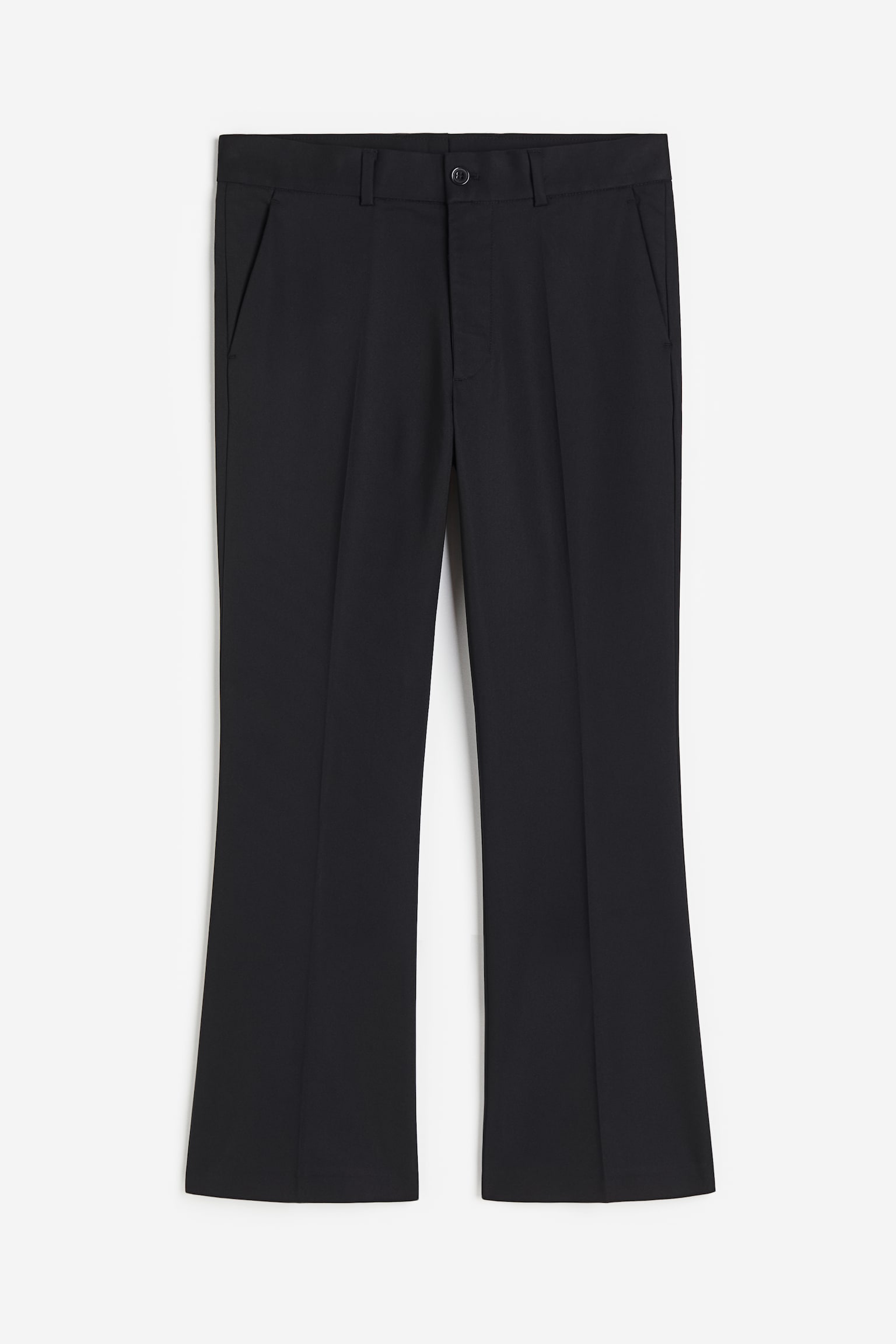 Slim Fit Flared trousers - Black - 1