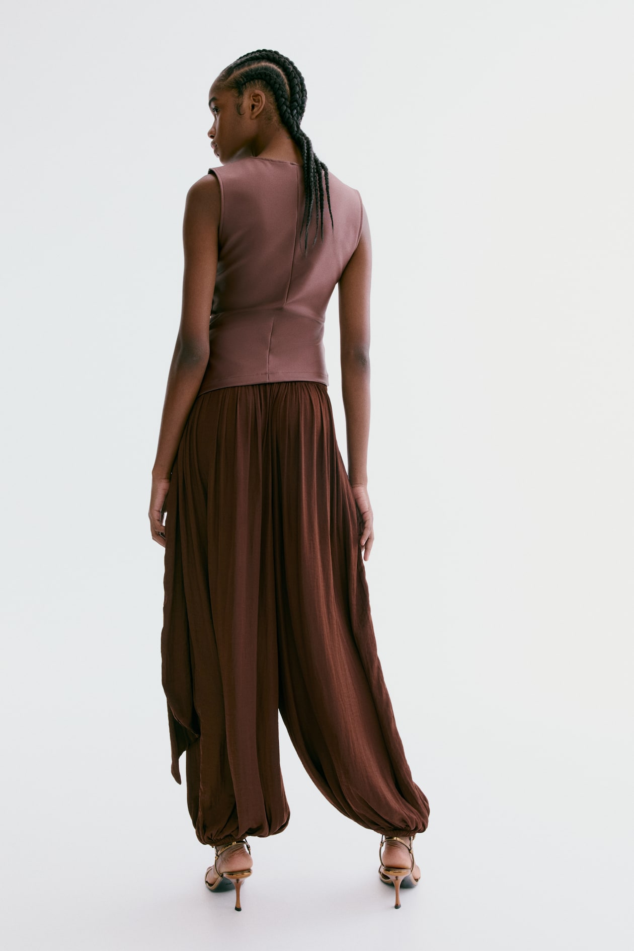 Draped-Panel Balloon-Leg Pants - image 2
