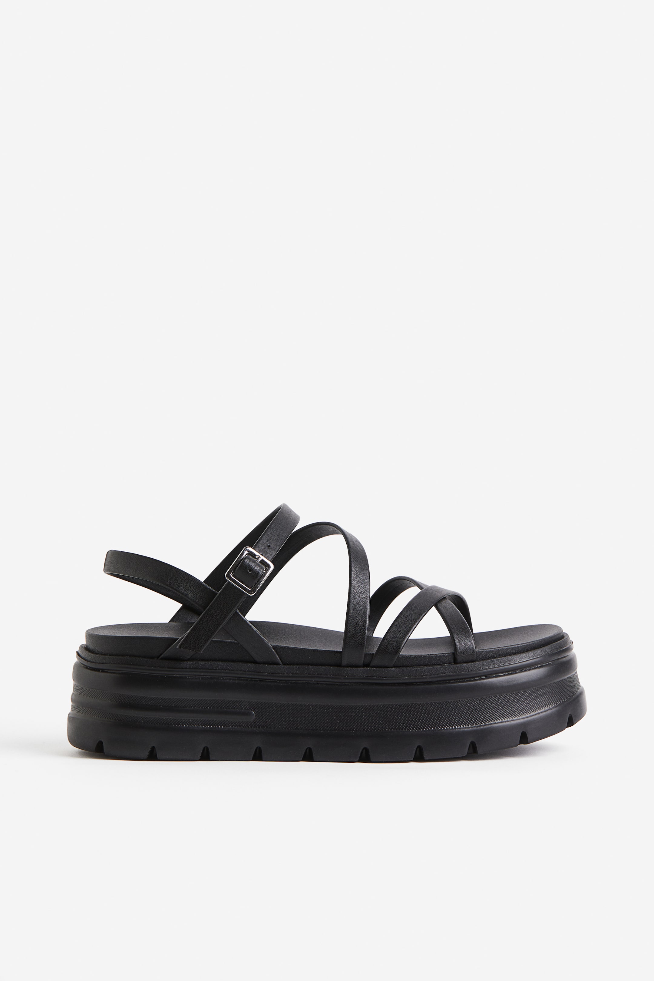 Chunky platform sandals - No heel - Black - Ladies | H&M GB