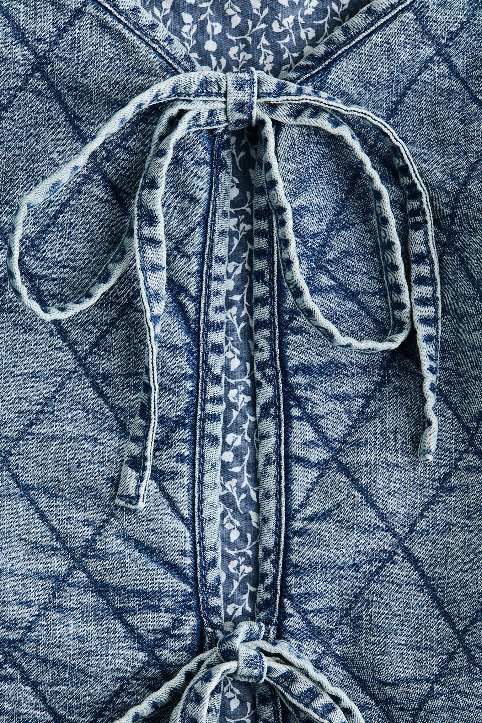 Reversible denim jacket - Denim blue/Floral - 2