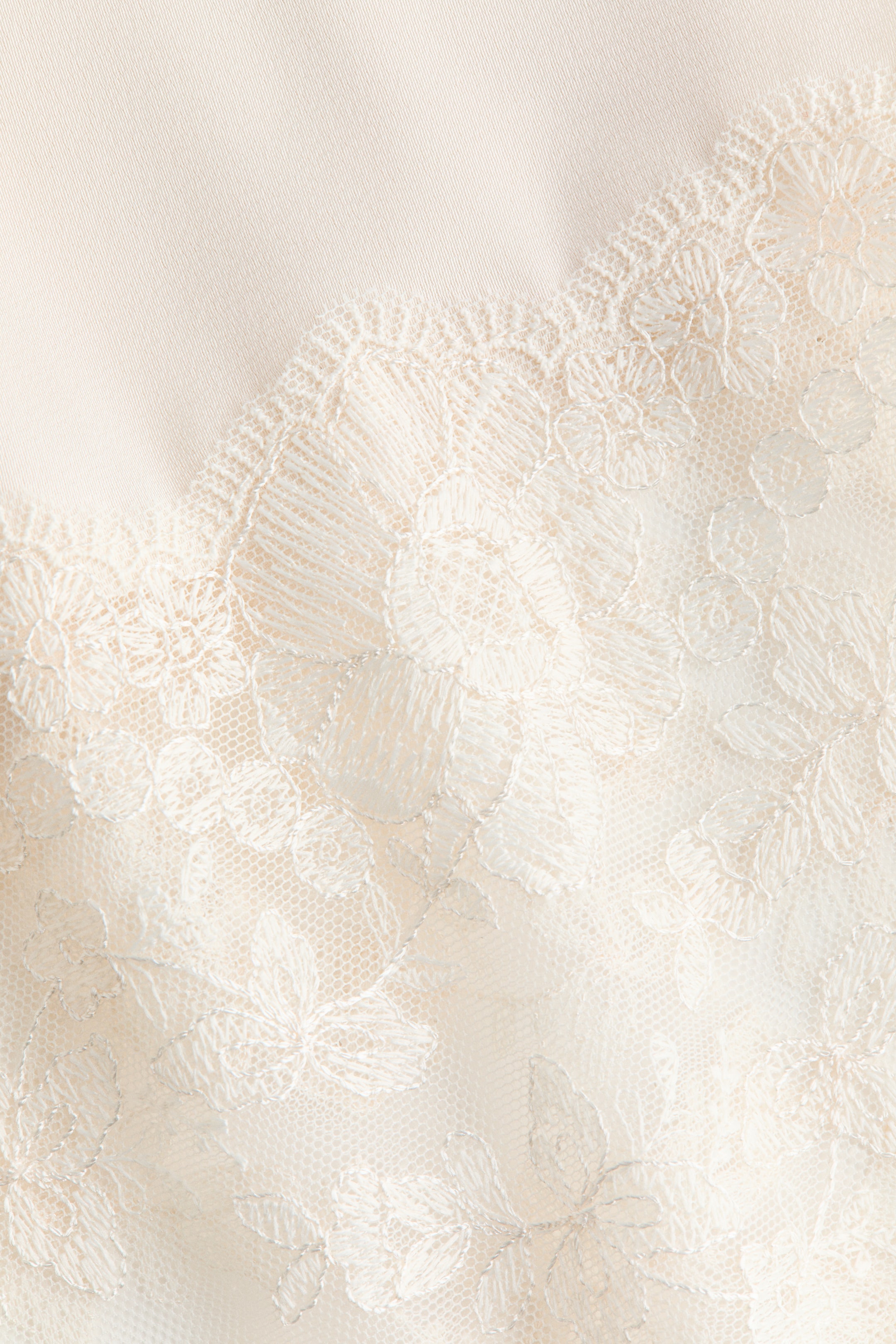 Lace-Trimmed Satin Robe