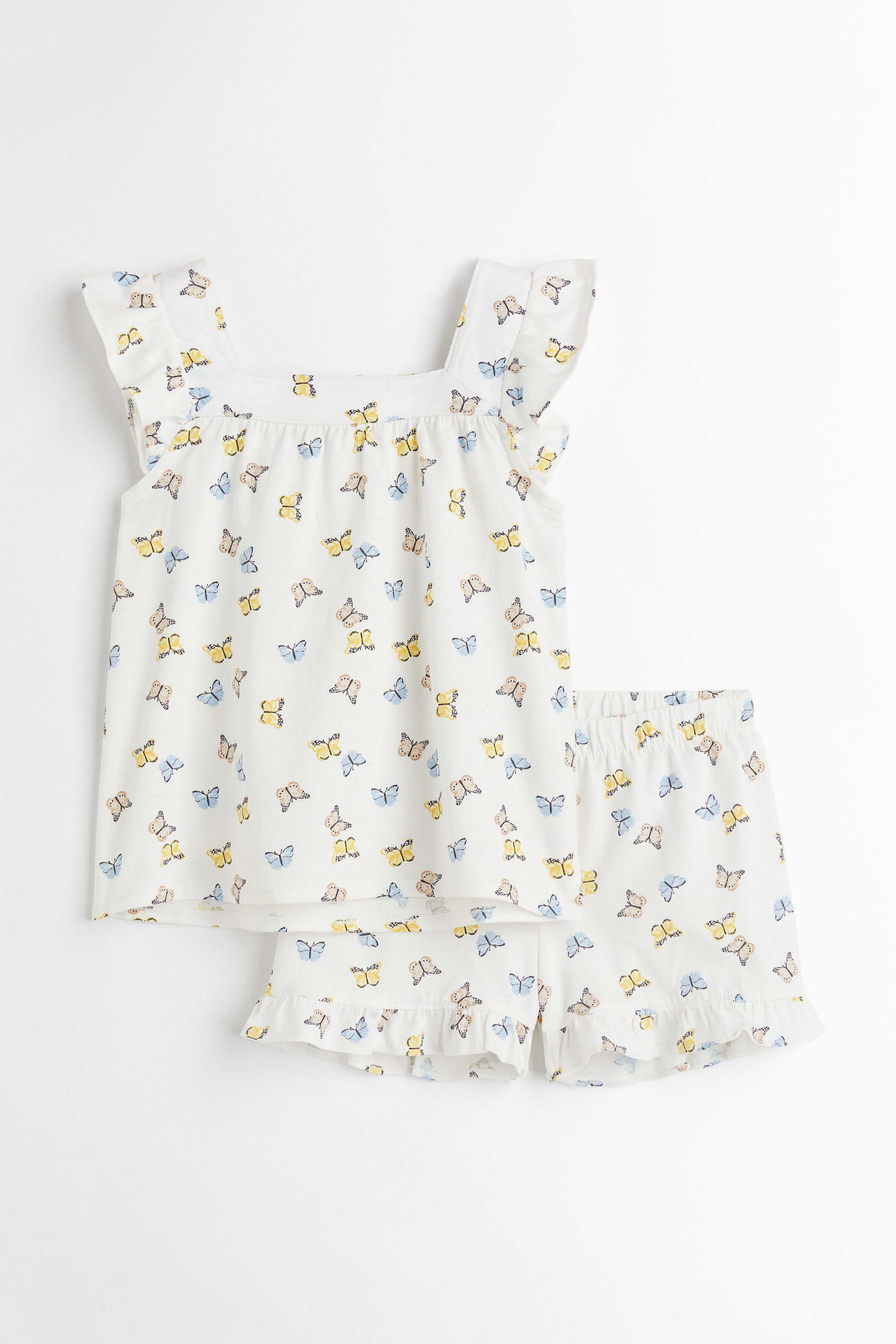 Ingrandisci l'immagine: Pigiama in jersey - Bianco naturale/farfalle - BAMBINO | H&M CH 1