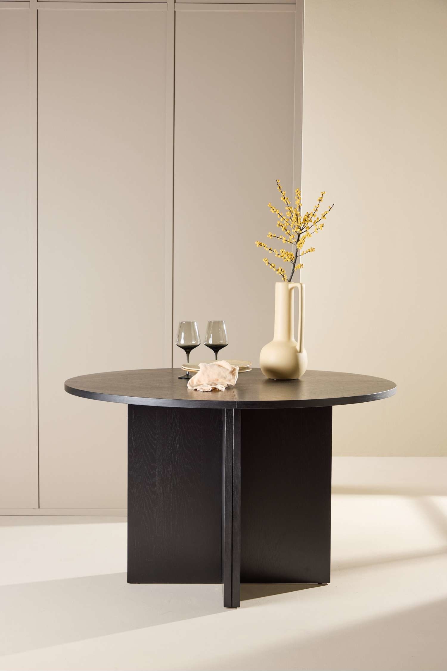 Strada Table À Manger Rectangulaire - Mdf, Noir/Mdf, Blanchi